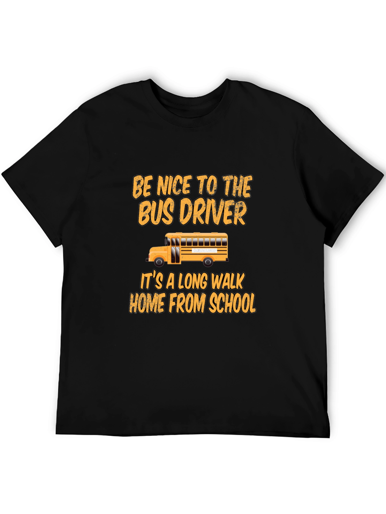 Black Be Nice to the Bus Driver T-Shirt view 5