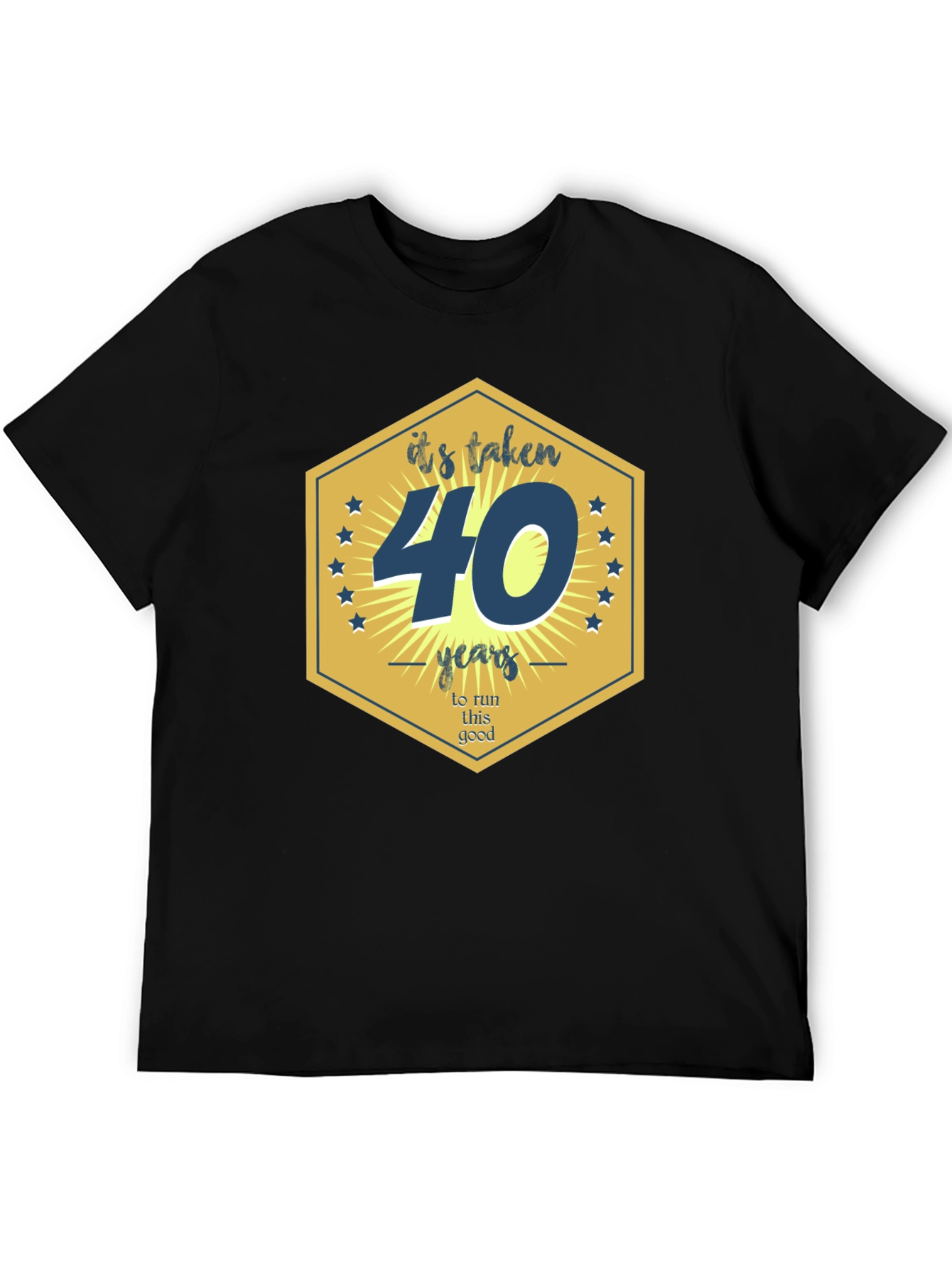 Black 40th Birthday Celebration T-Shirt view 5