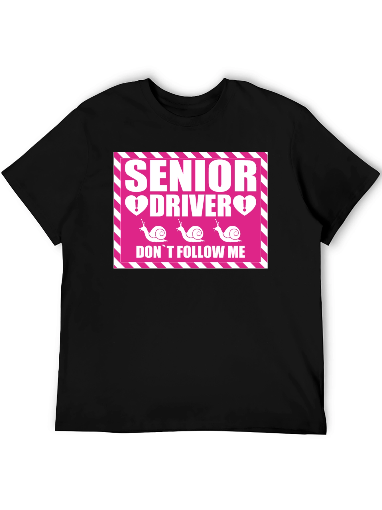 Black Senior Driver Don't Follow Me T-Shirt view 5