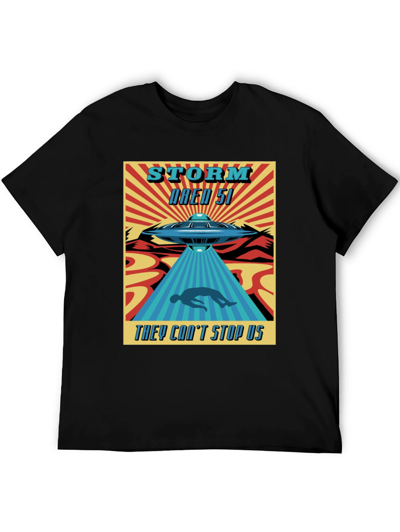 Black Storm Area 51 T-Shirt - They Can't Stop Us! view 5