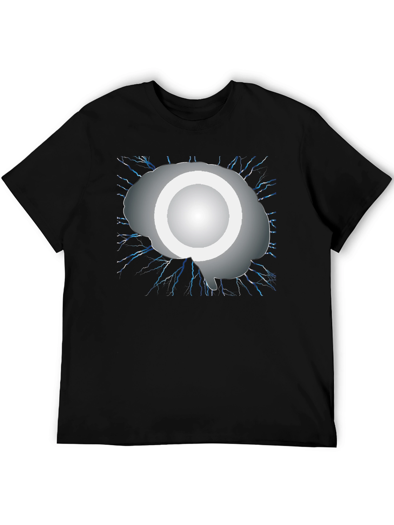 Black Brainstorm Tee - Light Up Your Intellect! view 5