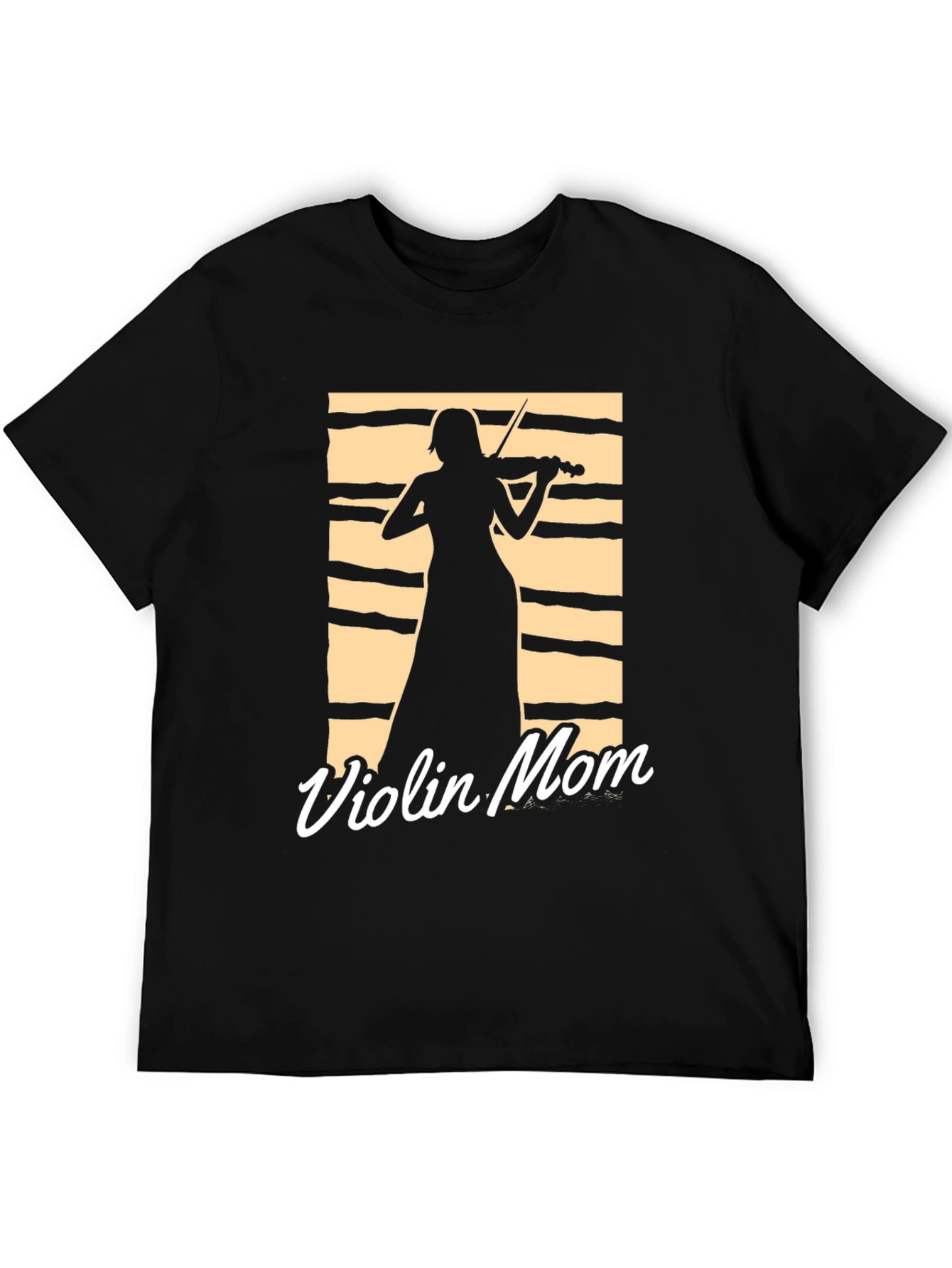 Black Violin Mom T-Shirt - Musician Silhouette Tee view 5