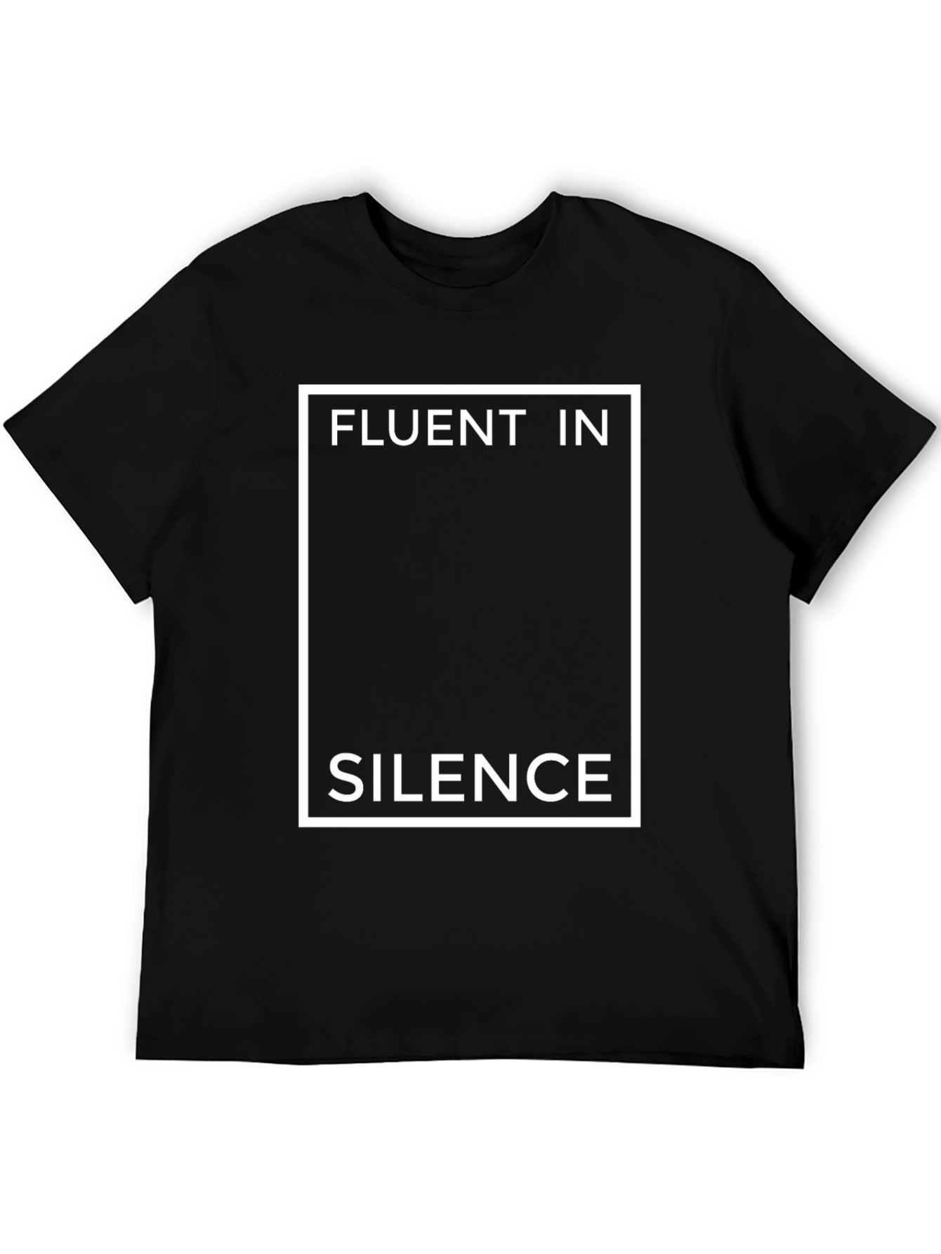Black Fluent in Silence Graphic T-Shirt - Black view 5