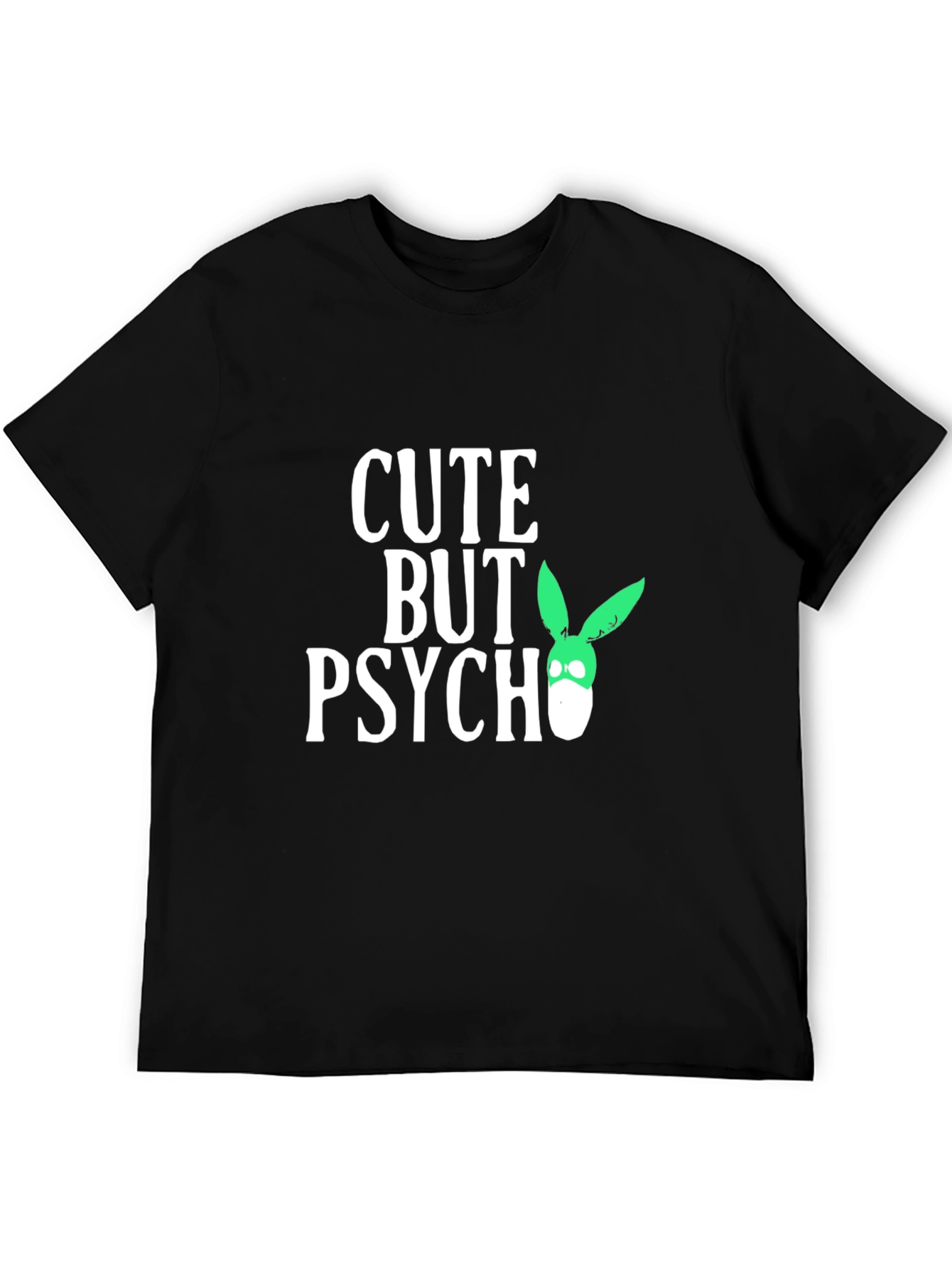 Black Cute But Psycho Bunny Graphic Tee - Black view 5