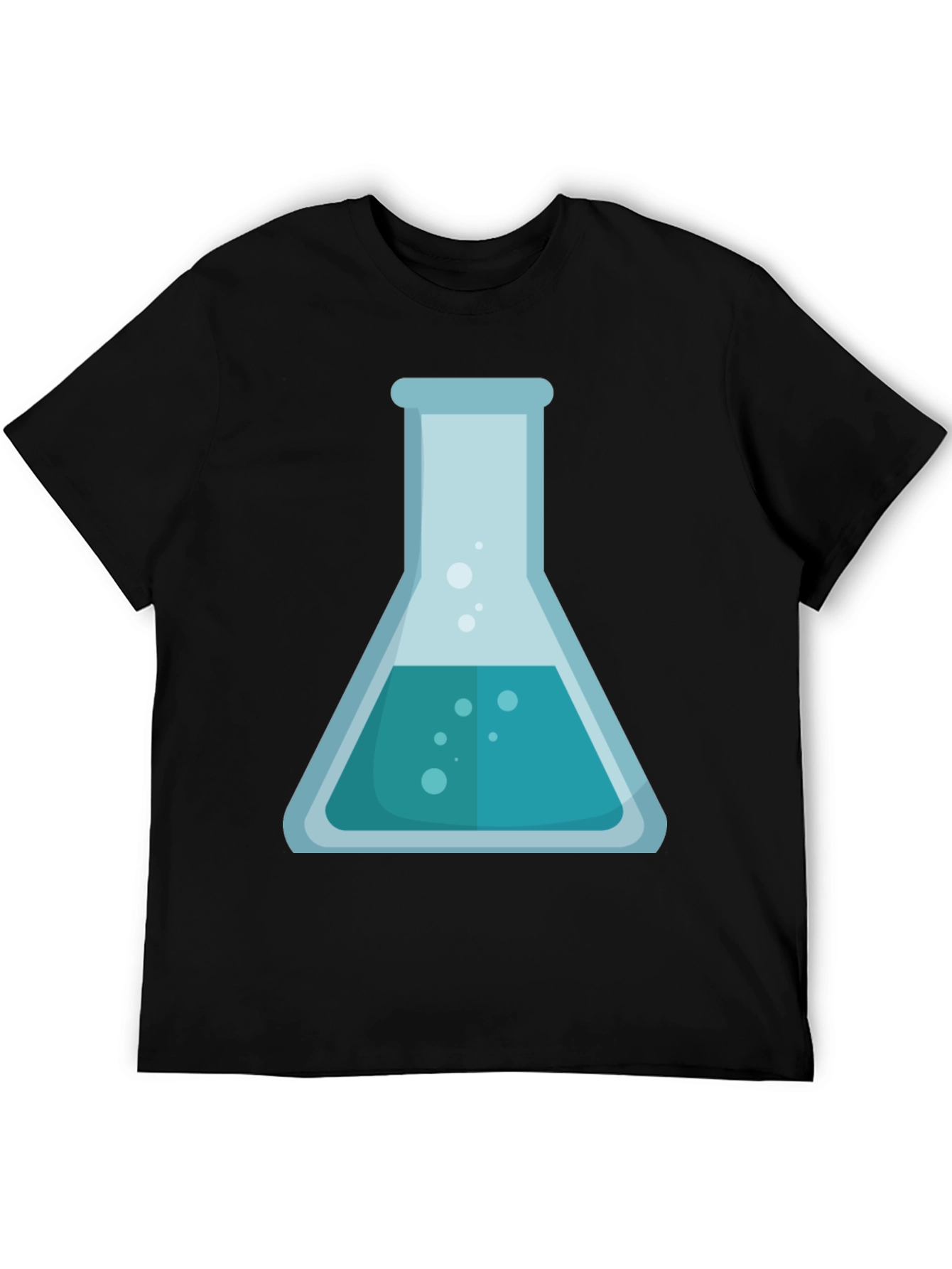 Black Science Beaker Graphic T-Shirt - Chemistry Lab Style Tee view 5