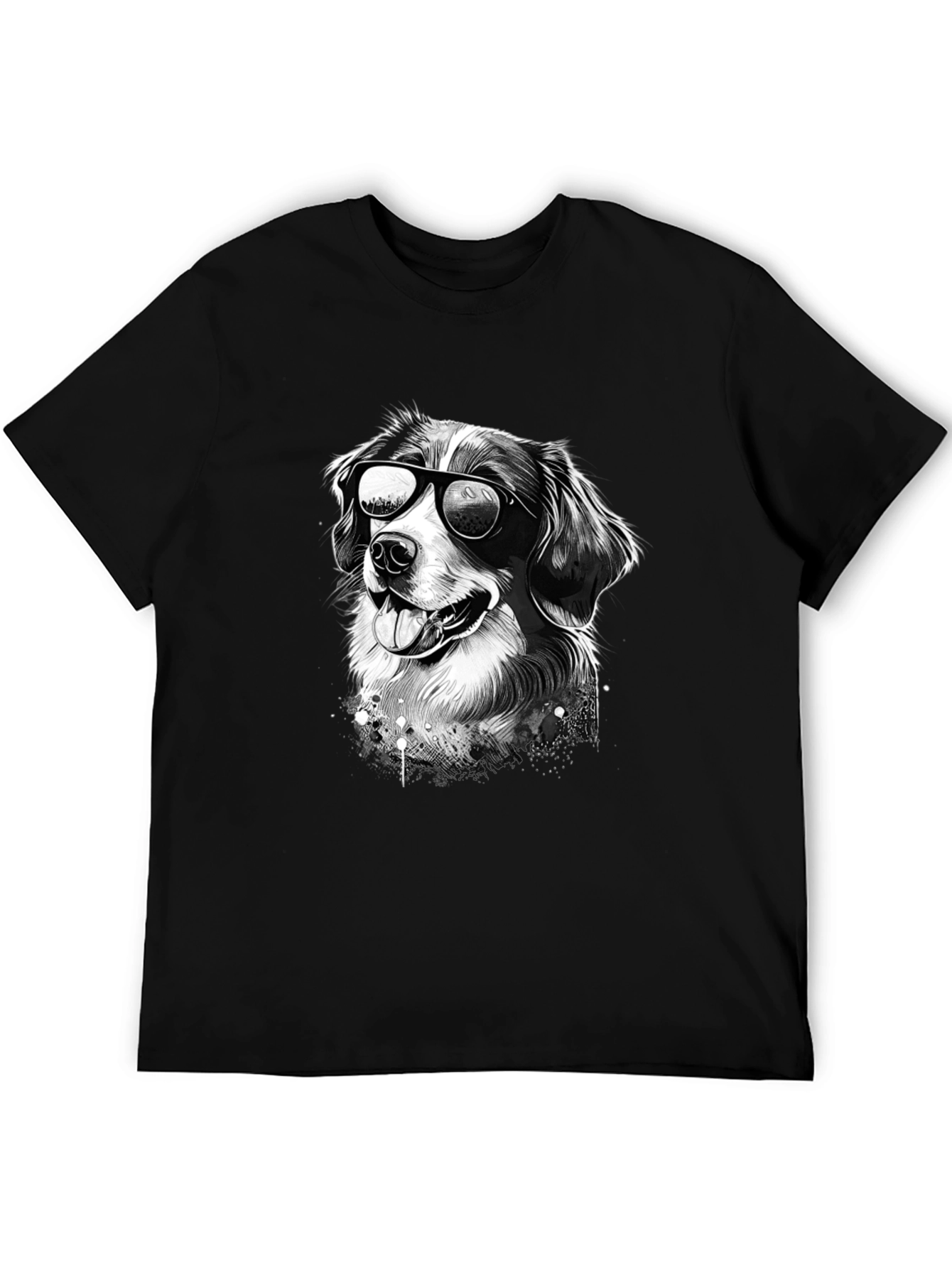 Cool Dog Graphic Tee - Black Cotton T-Shirt - 5