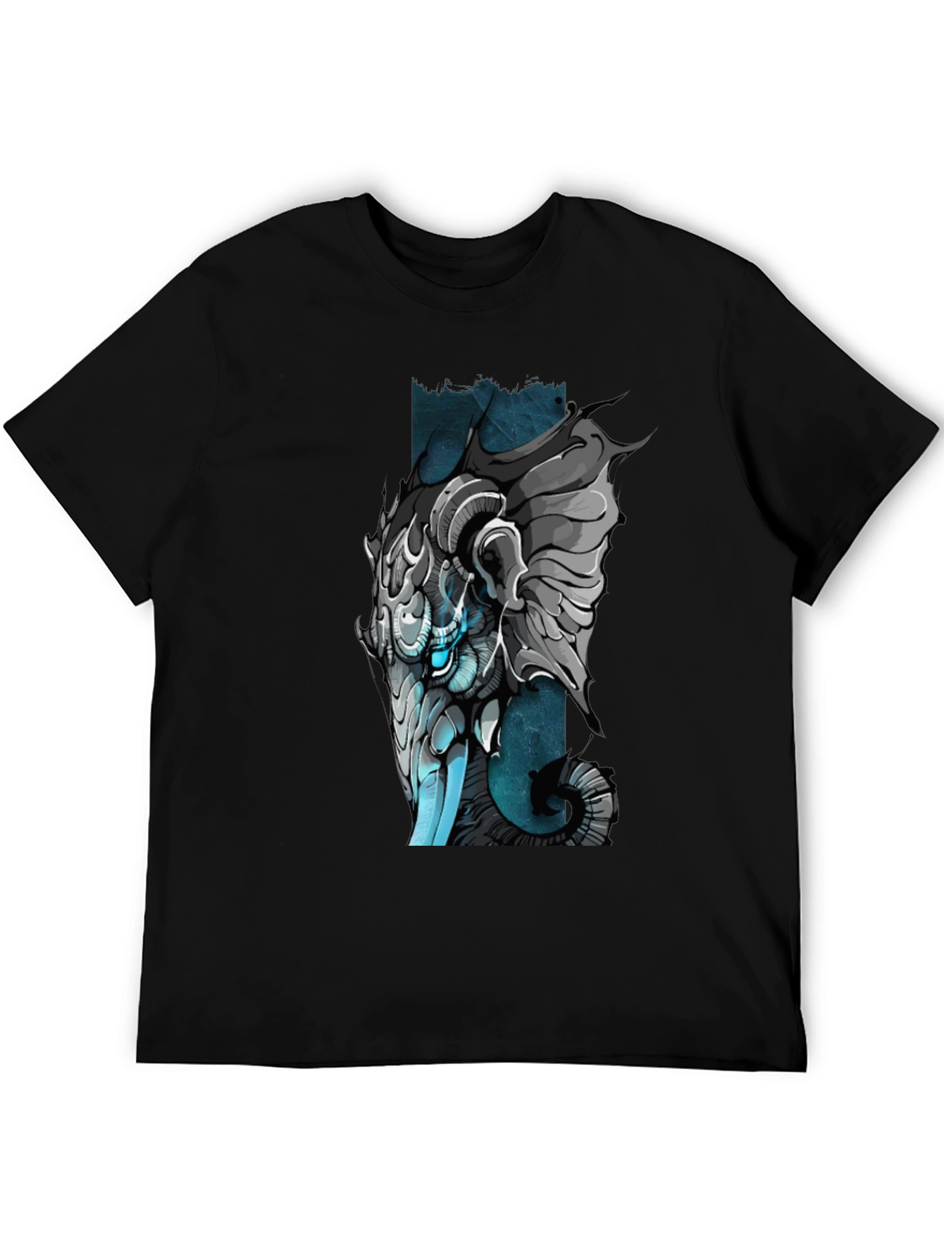 Black Cybernetic Ram T-Shirt - Unique Graphic Tee view 5