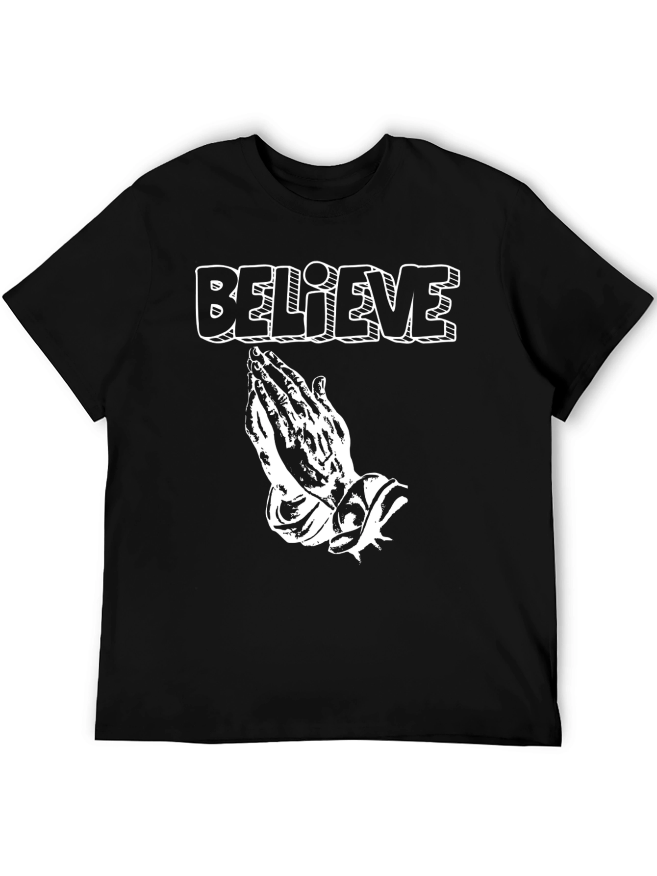 Black Believe Graphic Tee - Prayer Hands Black T-Shirt view 5