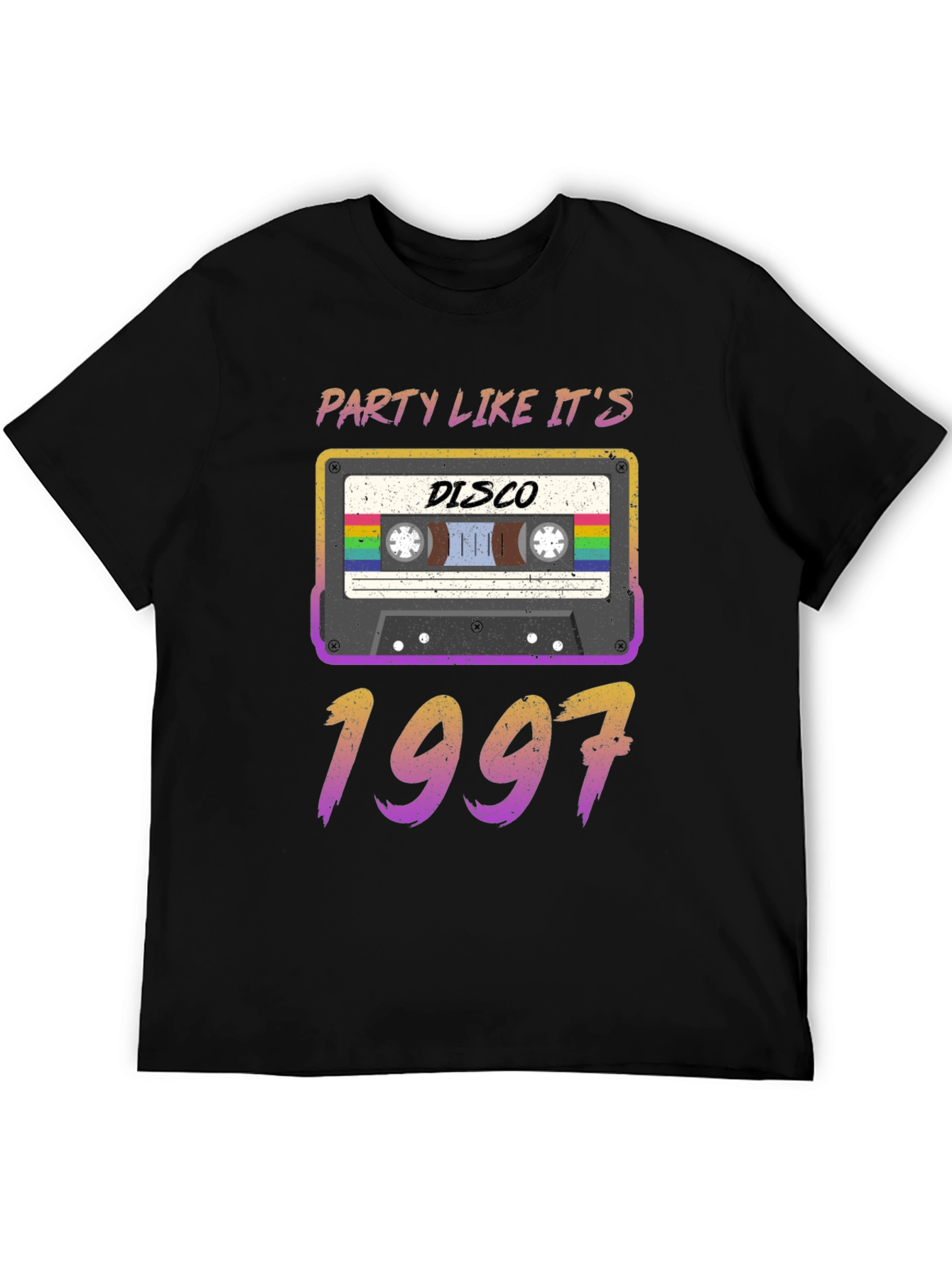 Black Disco Party Like It's 1997 Cassette Tape T-Shirt view 5
