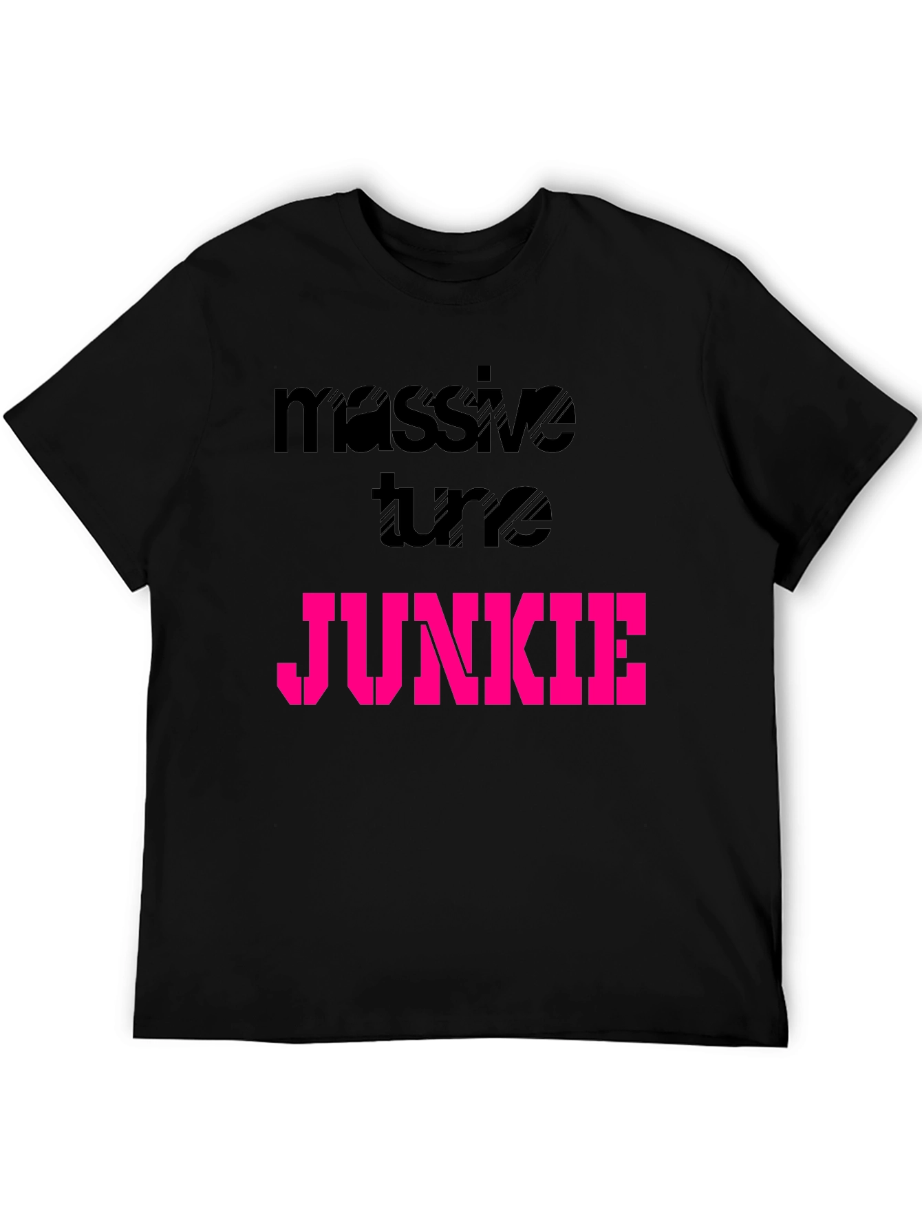 Black Massive Tune Junkie Black Graphic T-Shirt view 5