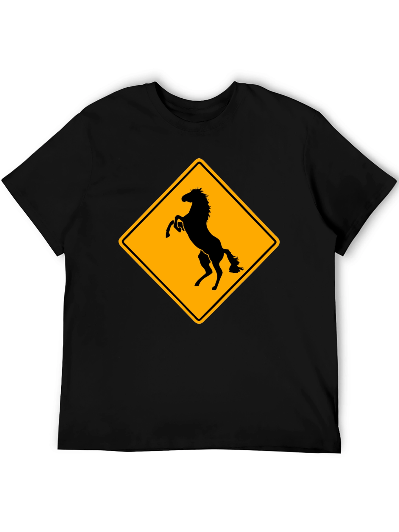 Black Horse Crossing T-Shirt - Black view 5