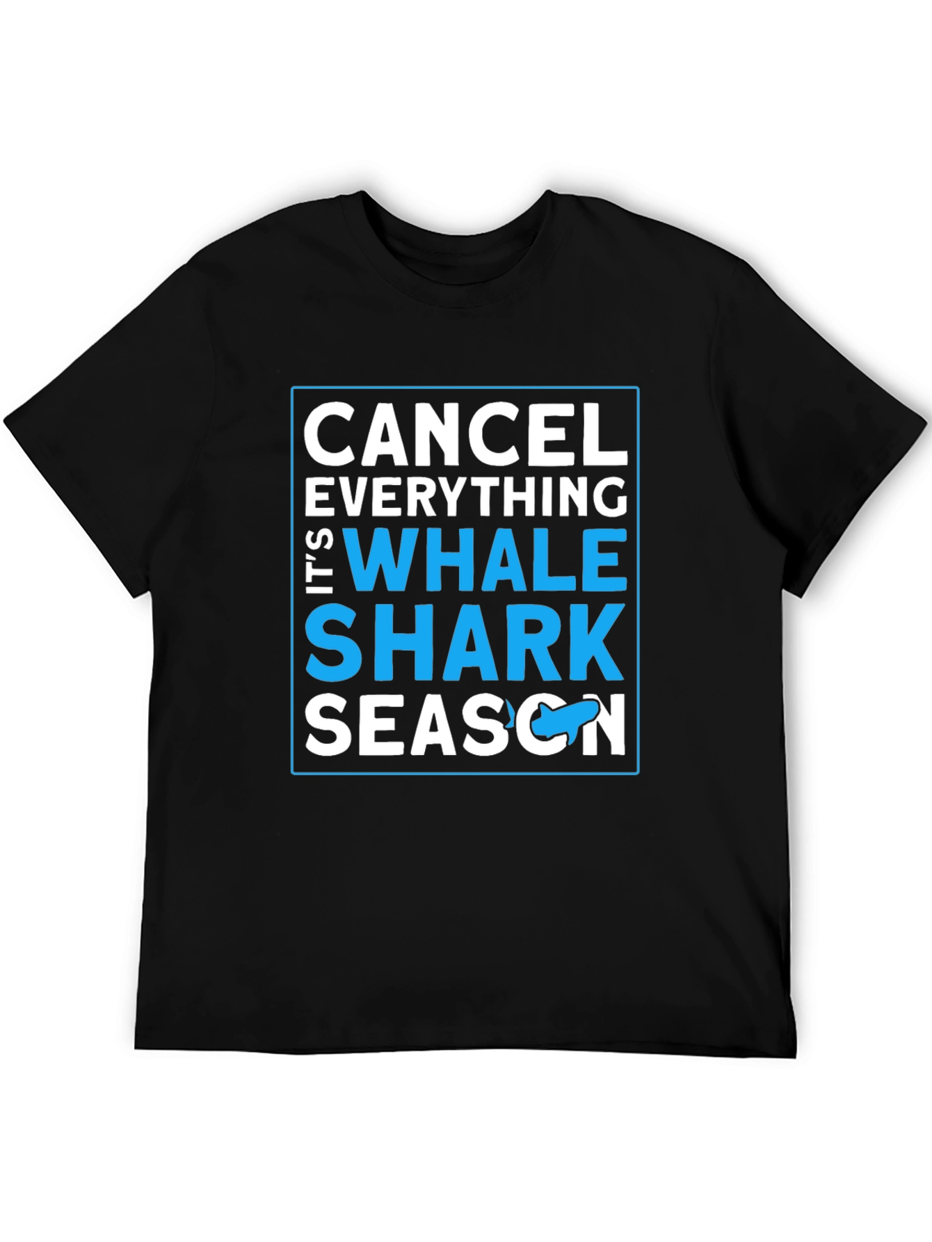 Whale Shark Season Black Graphic T-Shirt - 5