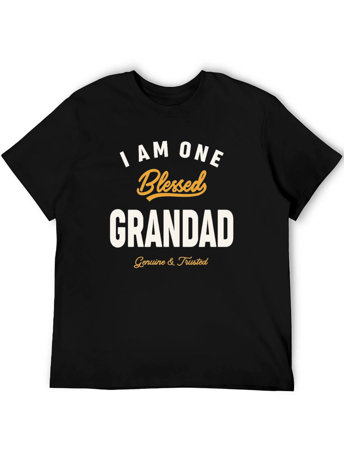 Black Blessed Grandad T-Shirt - Black Graphic Tee view 5