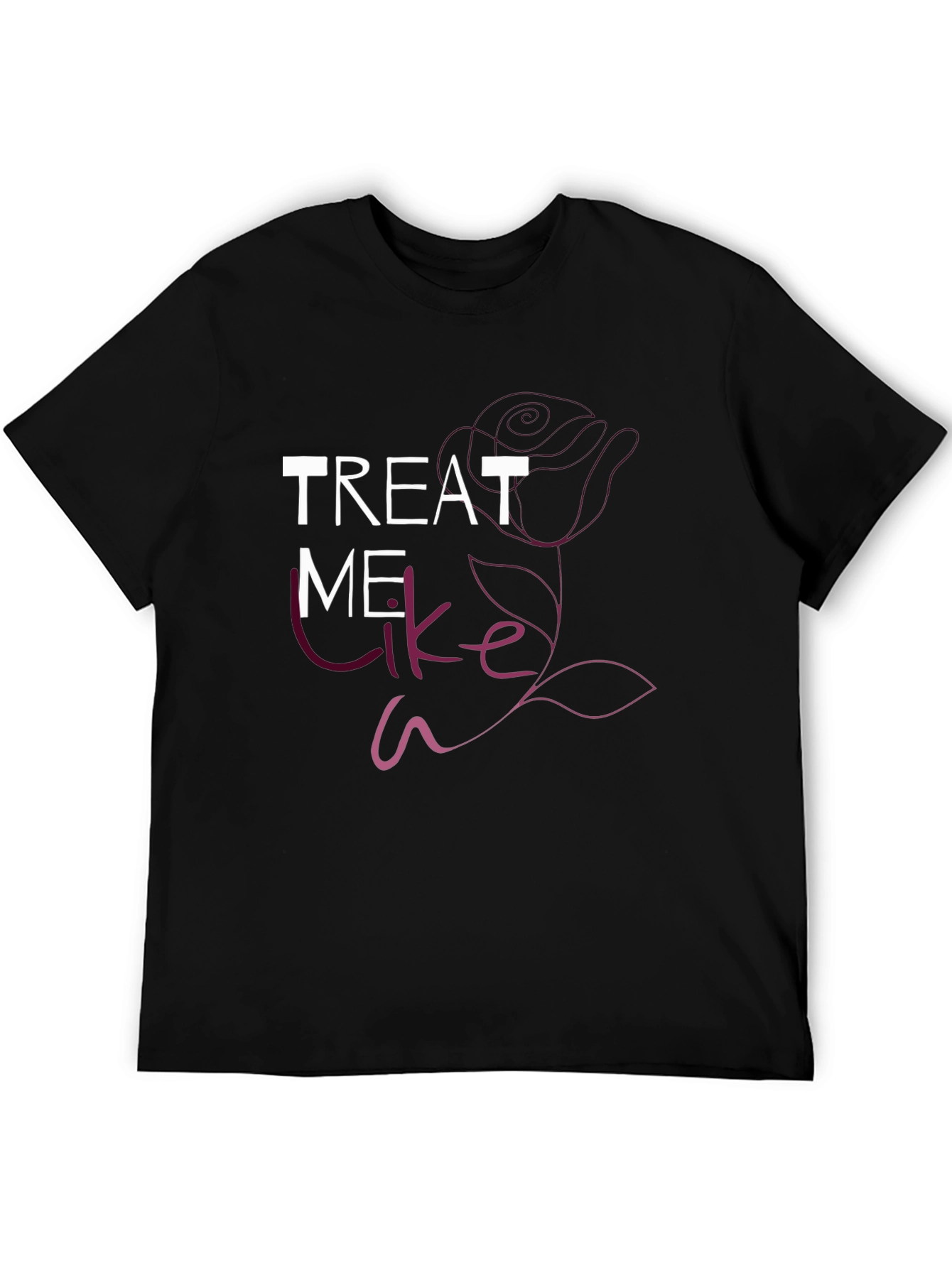 Black Treat Me Like a Rose Graphic Tee view 5