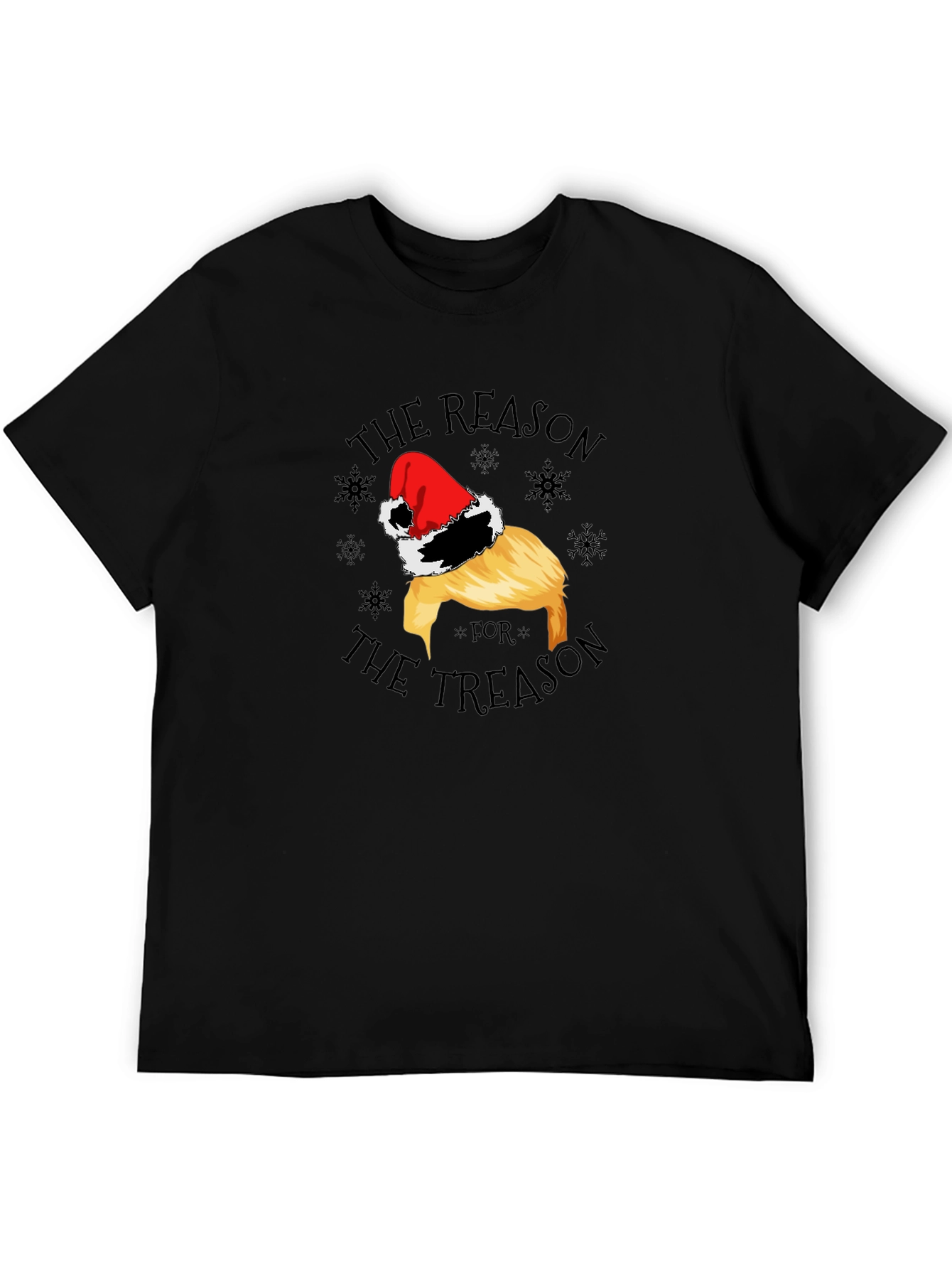 Black Reason for Treason Trump Santa Hat Tee view 5