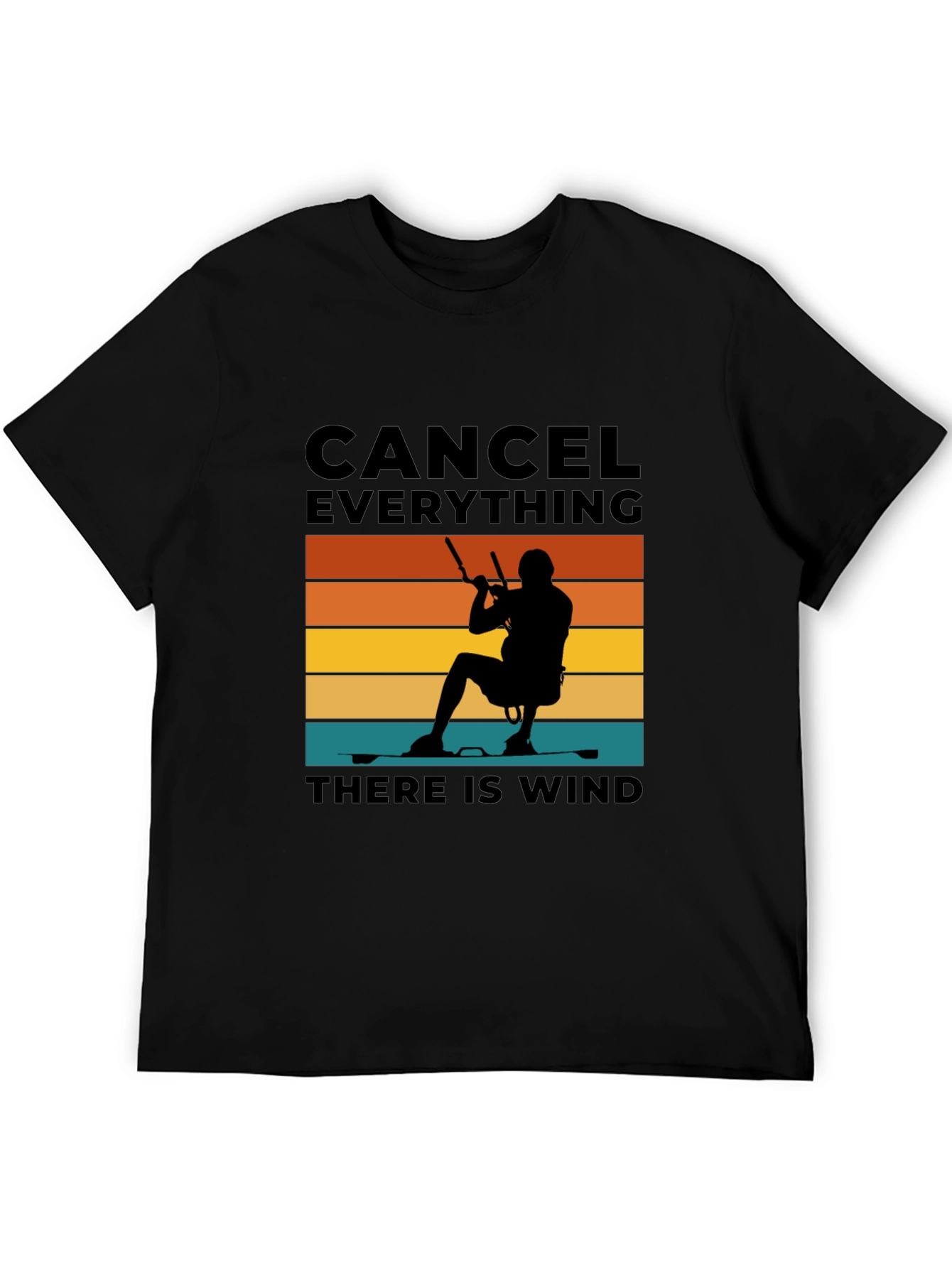 Black Cancel Everything Wind T-Shirt view 5