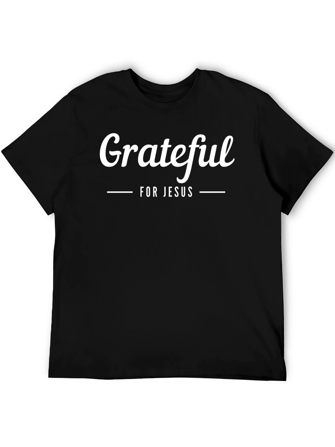 Black Grateful for Jesus Graphic T-Shirt view 5