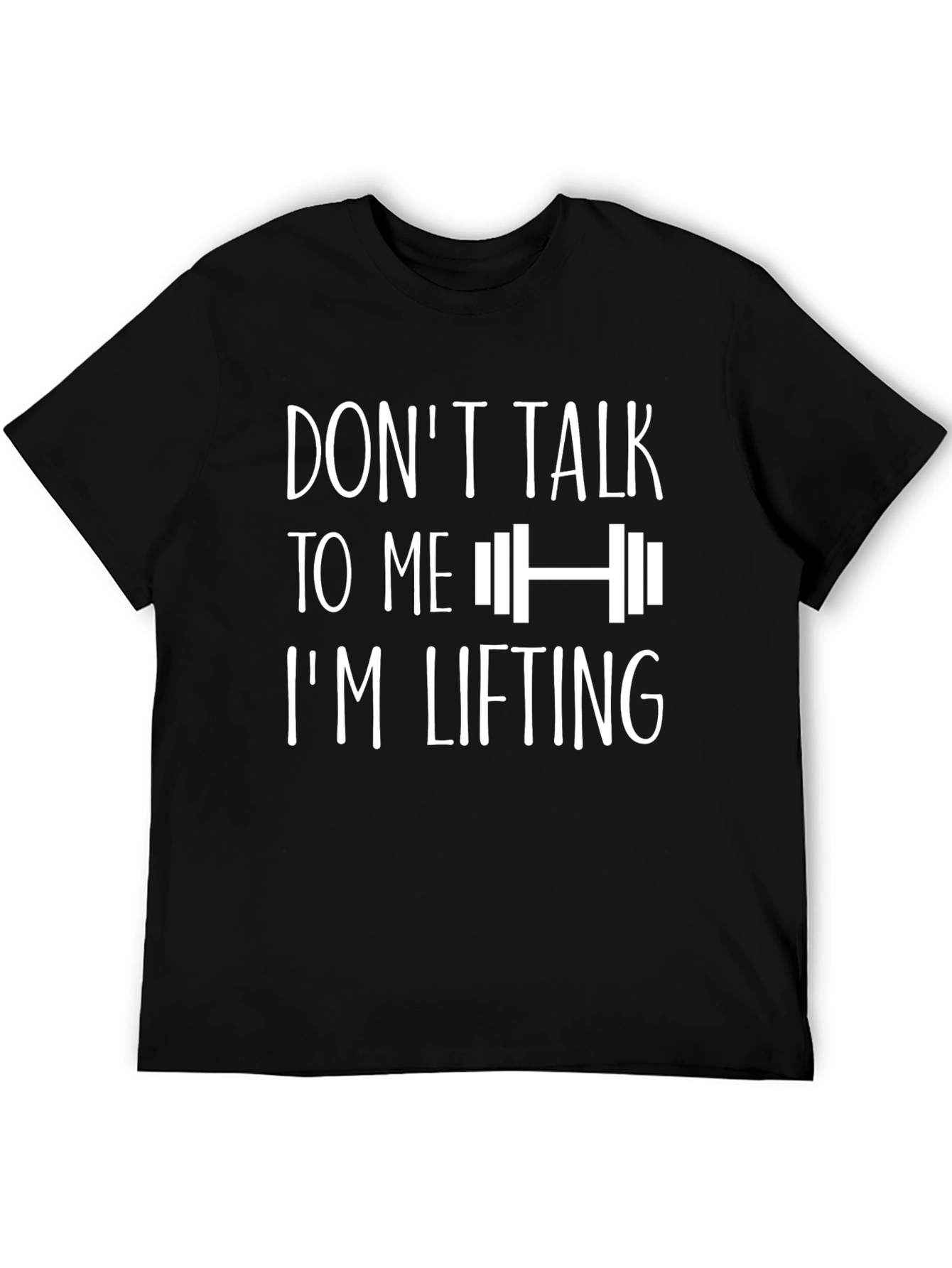 Black Don't Talk to Me I'm Lifting T-Shirt view 5