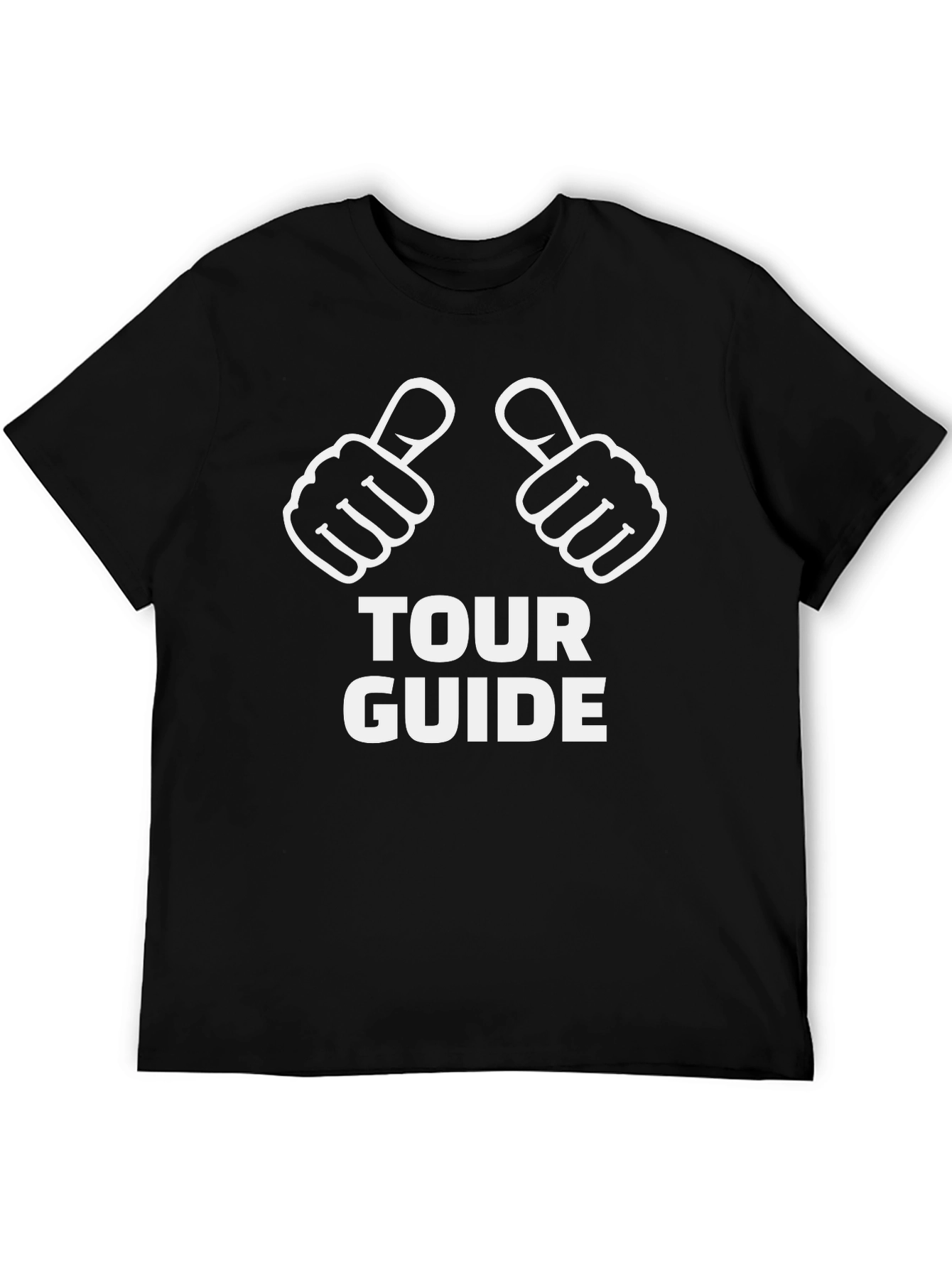 Black Tour Guide Graphic T-Shirt - Novelty Humor Design view 5