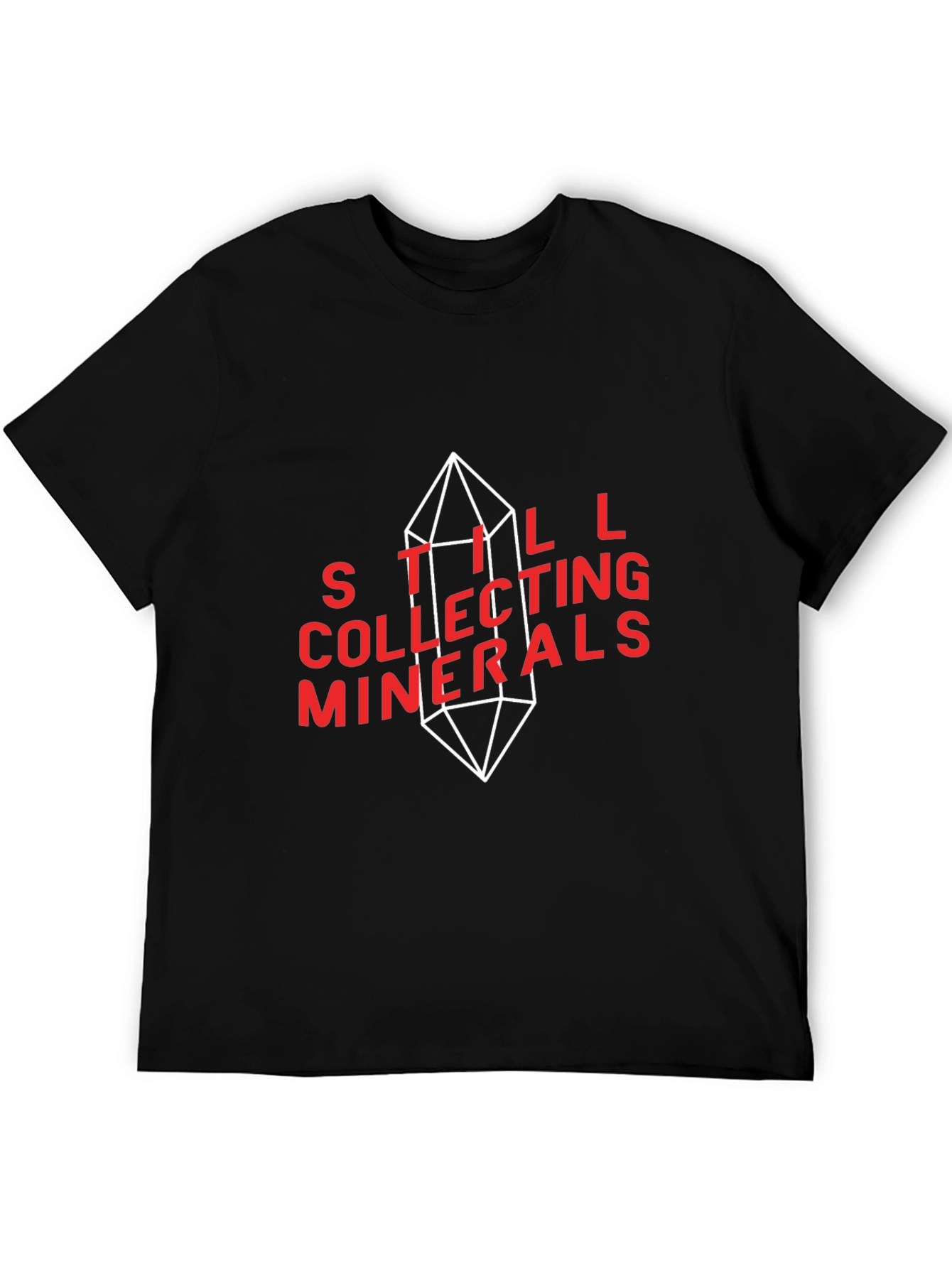 Black Still Collecting Minerals Graphic Tee view 5