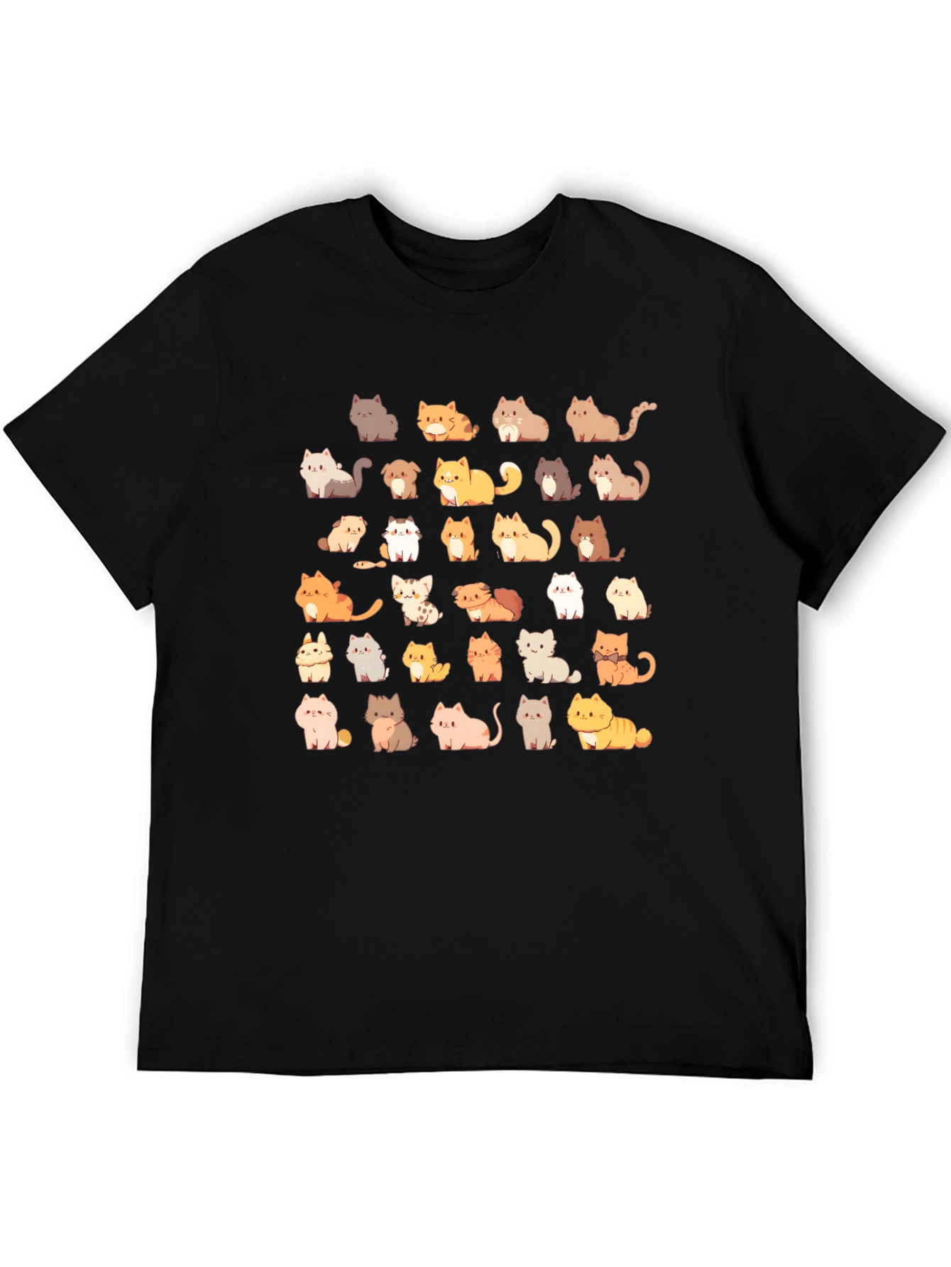 Black Cat Lover T-Shirt - Cute Cartoon Cats view 5