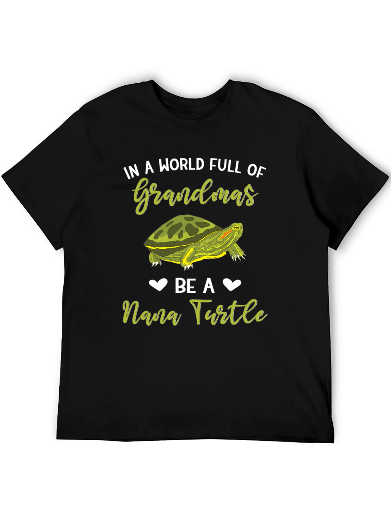 Black Nana Turtle T-Shirt - Grandmas World Gift Tee view 5