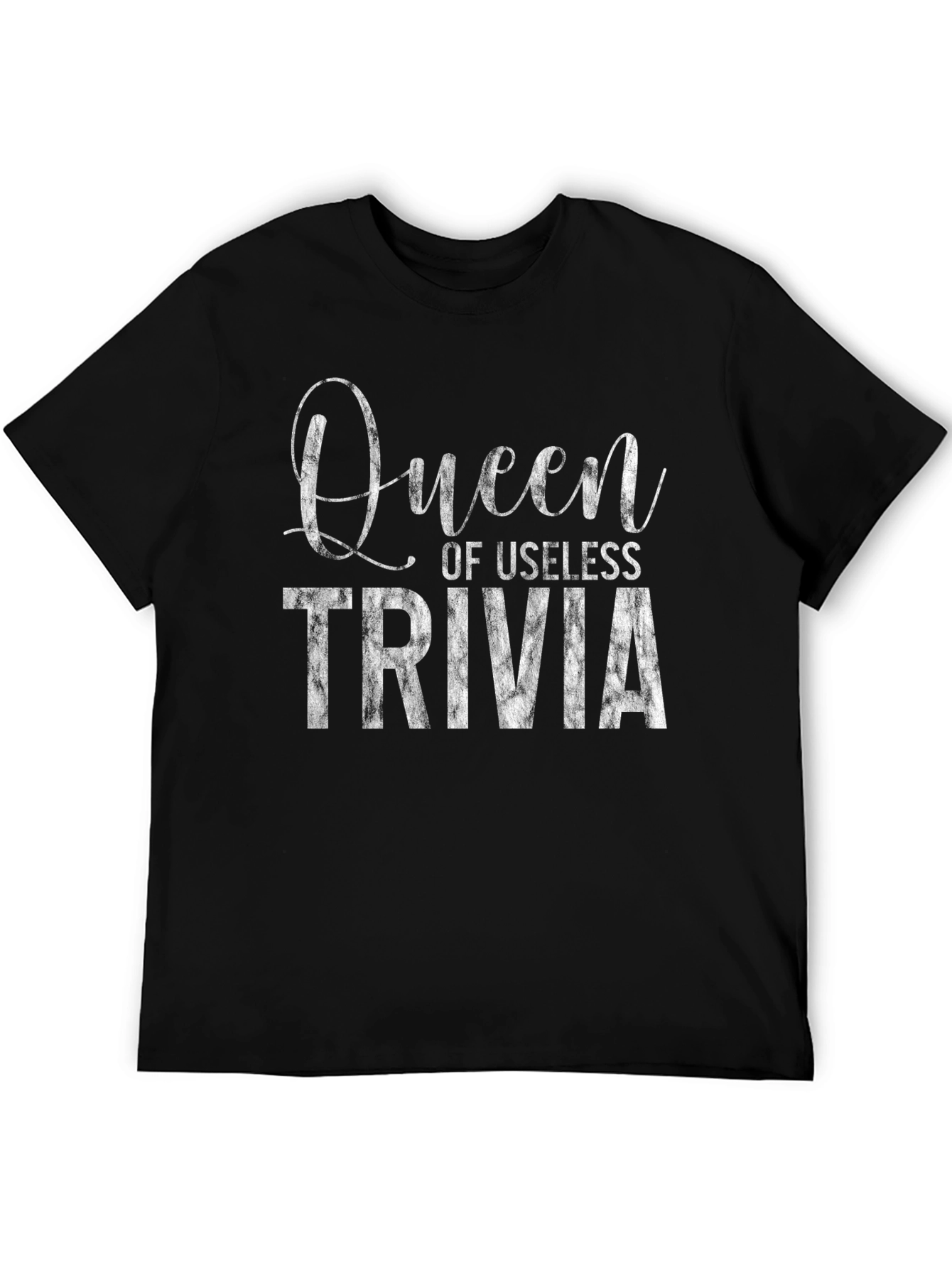 Black Queen of Useless Trivia Graphic Tee view 5