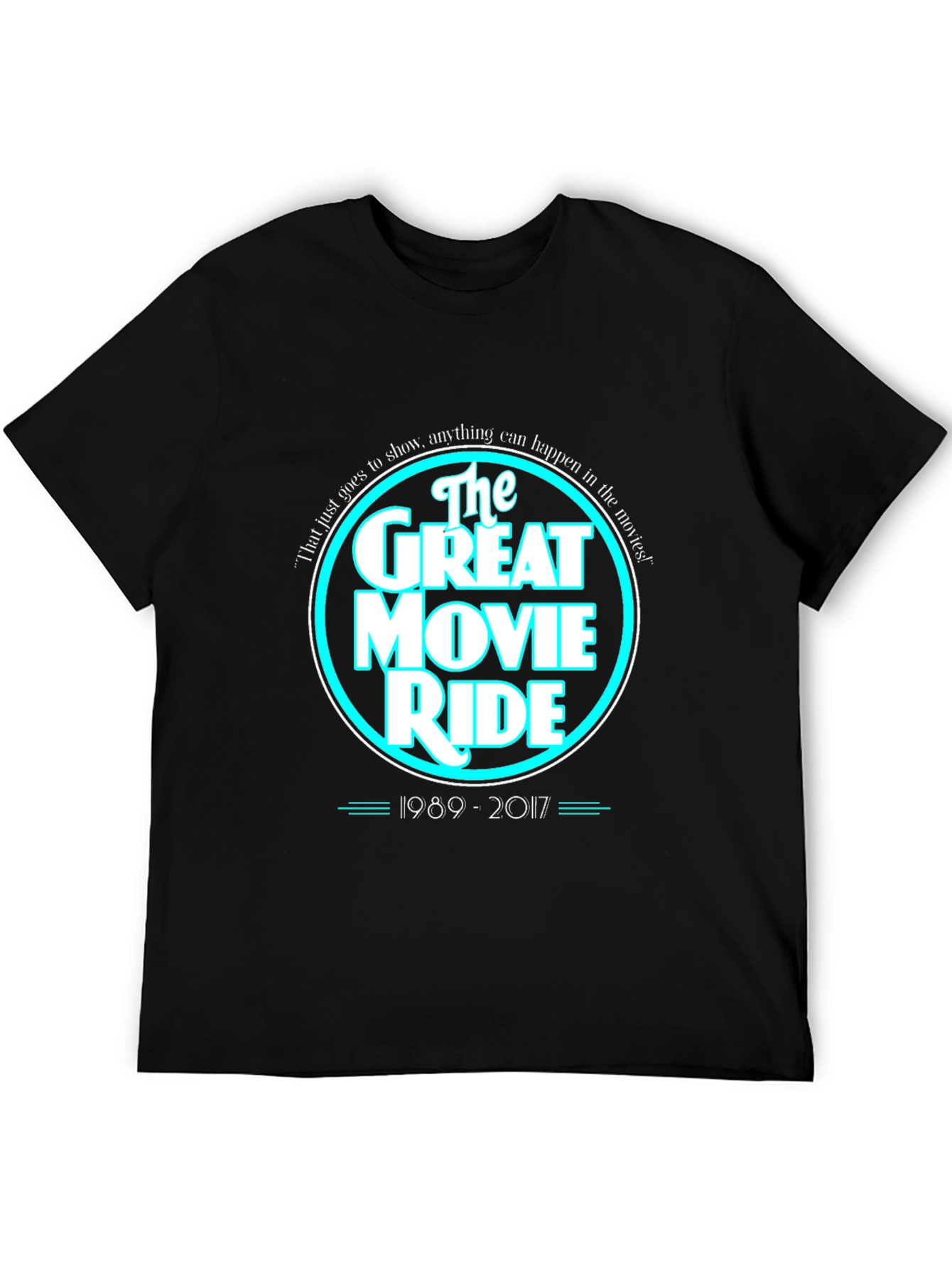 Black The Great Movie Ride Black T-Shirt view 5