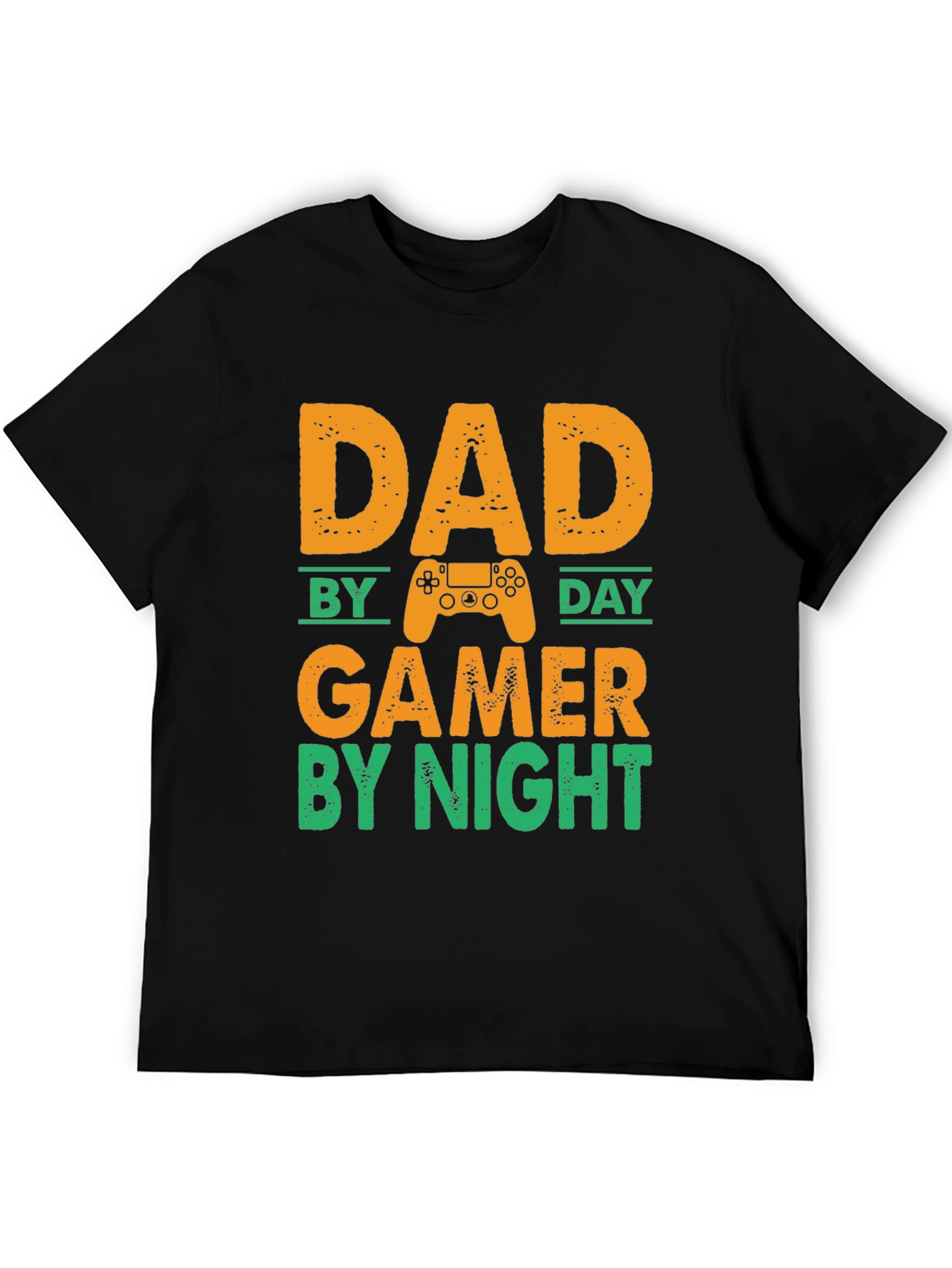 Black Dad By Day Gamer By Night T-Shirt view 5