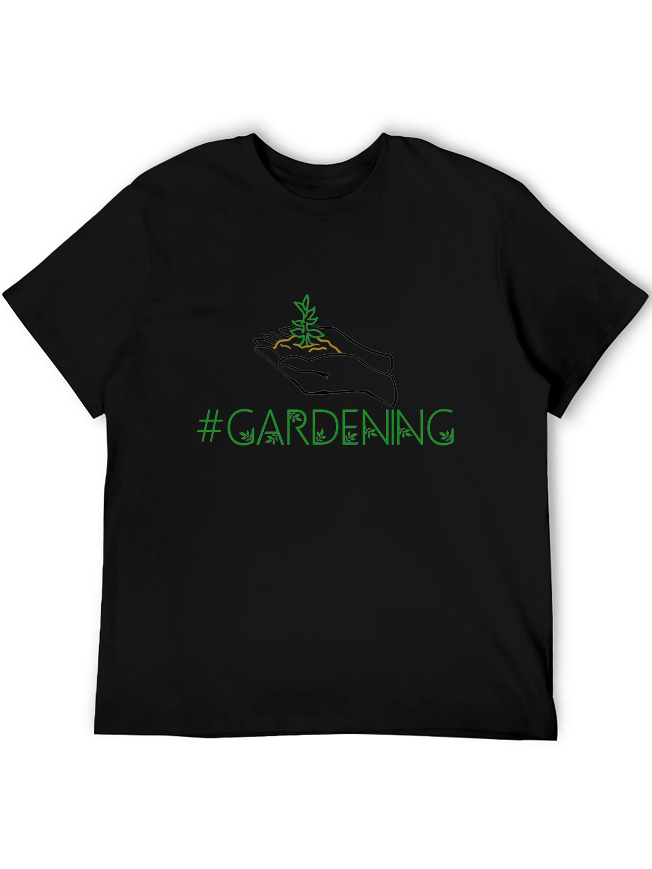 Black Gardening T-Shirt - Plant Lover Apparel view 5