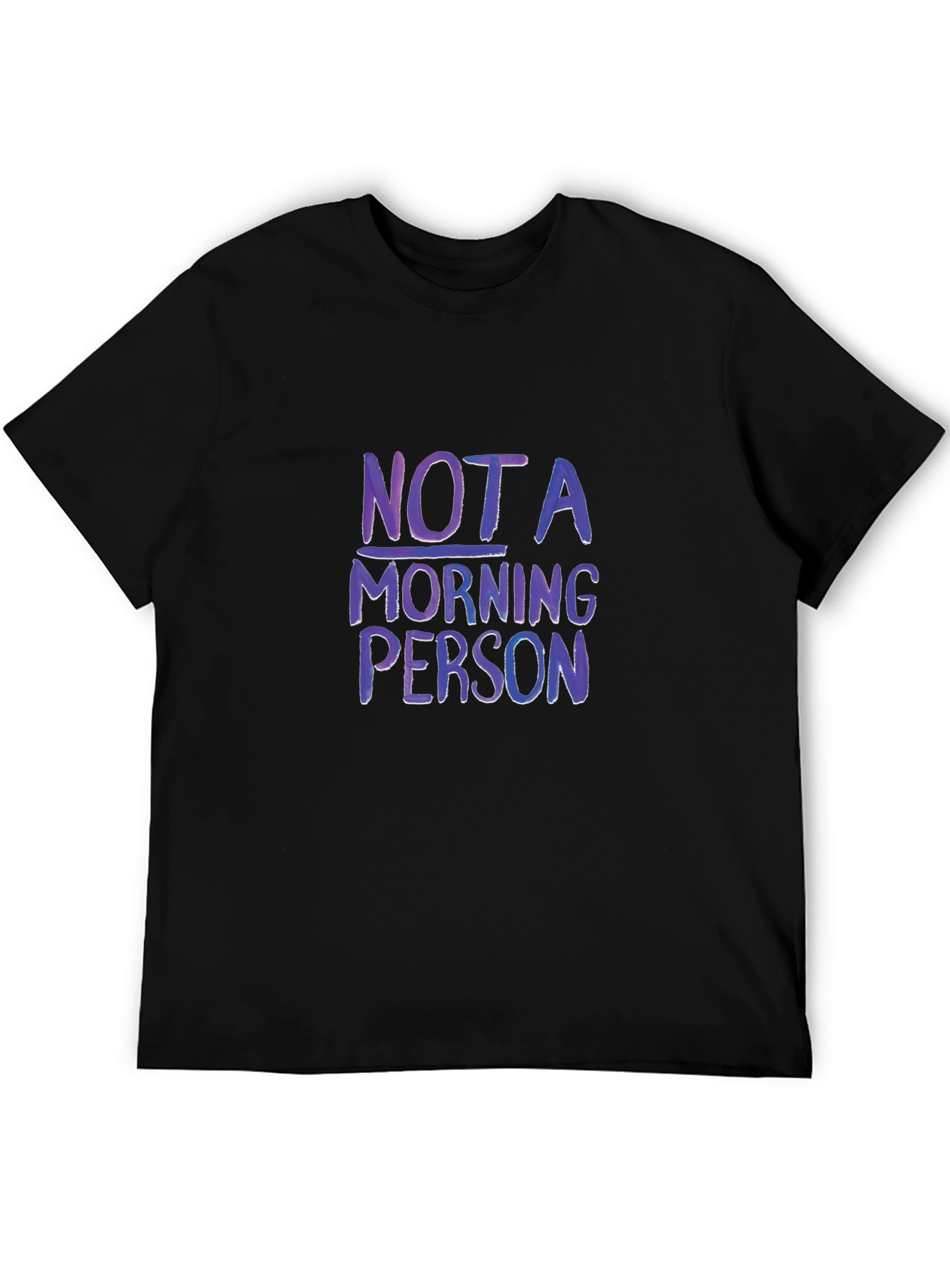 Black Not a Morning Person T-Shirt, Funny Slogan Tee view 5