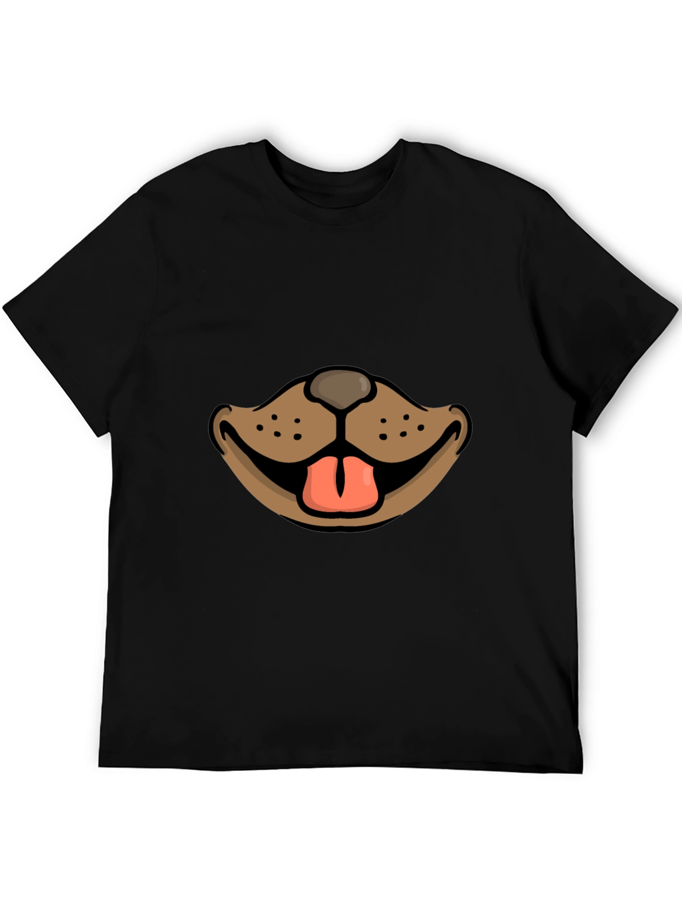 Black Dog Face Graphic Tee - Funny Animal Lover T-Shirt view 5