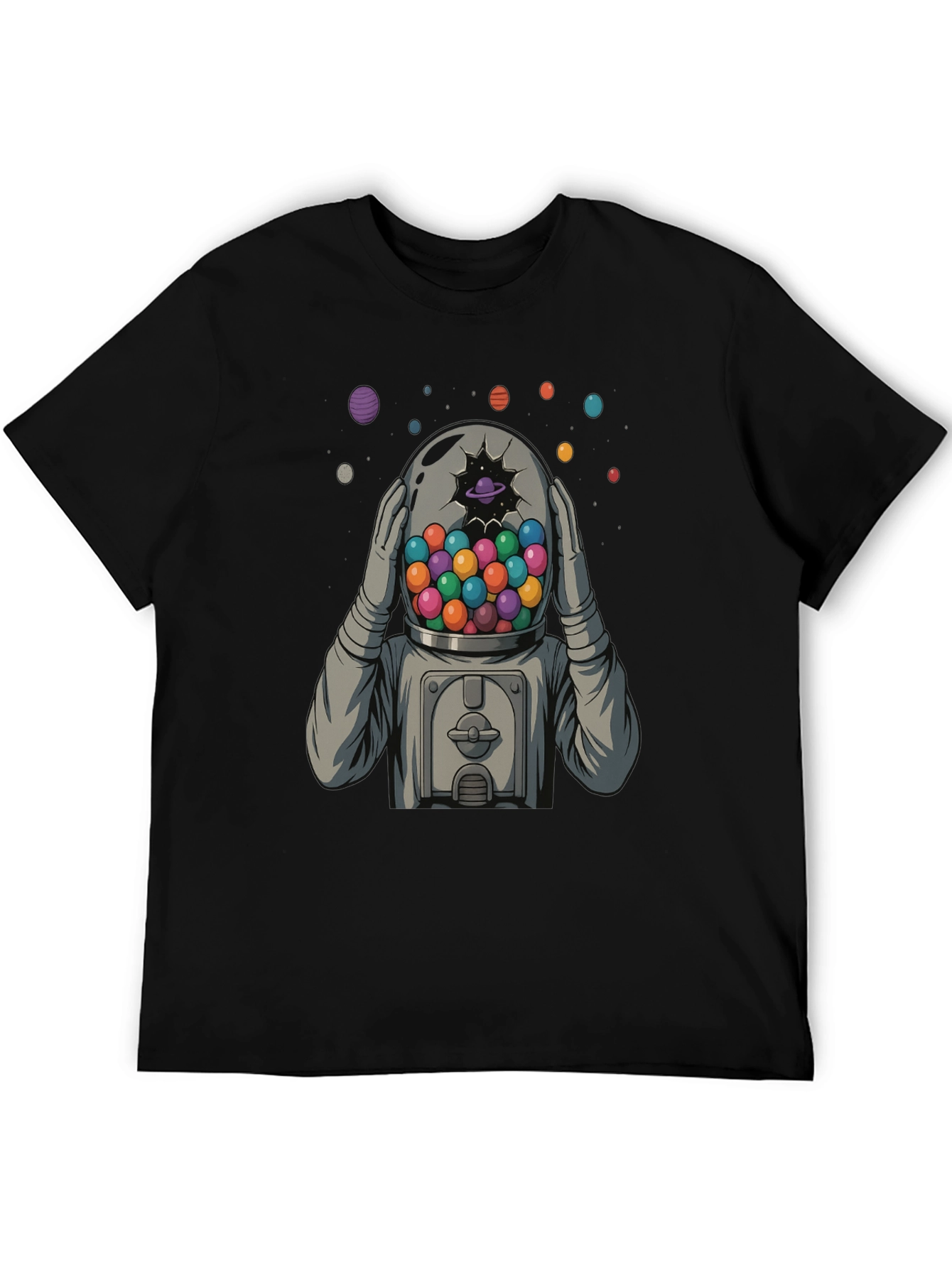 Black Astronaut Gumball Head Graphic Tee view 5