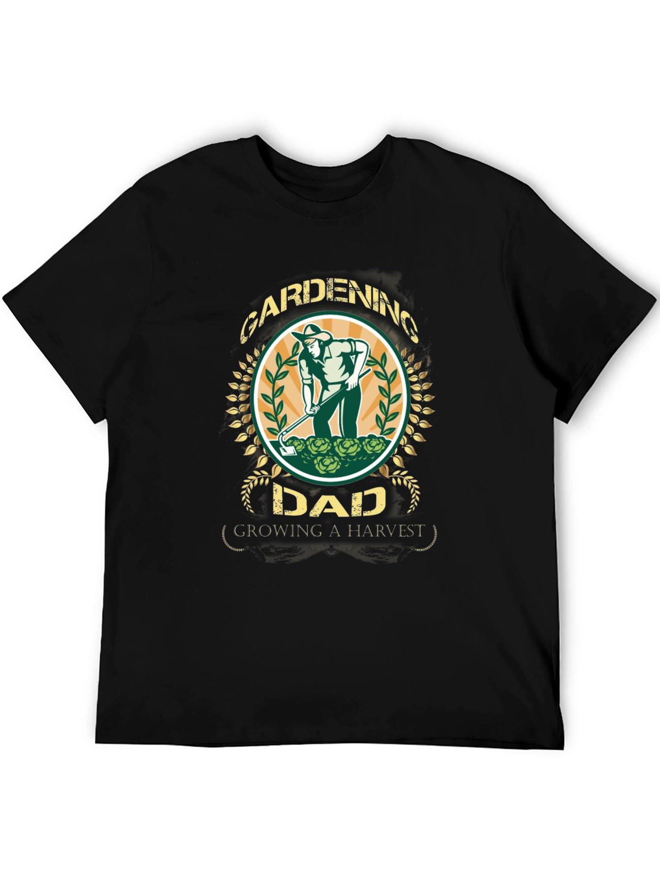Black Gardening Dad T-Shirt - Growing A Harvest view 5