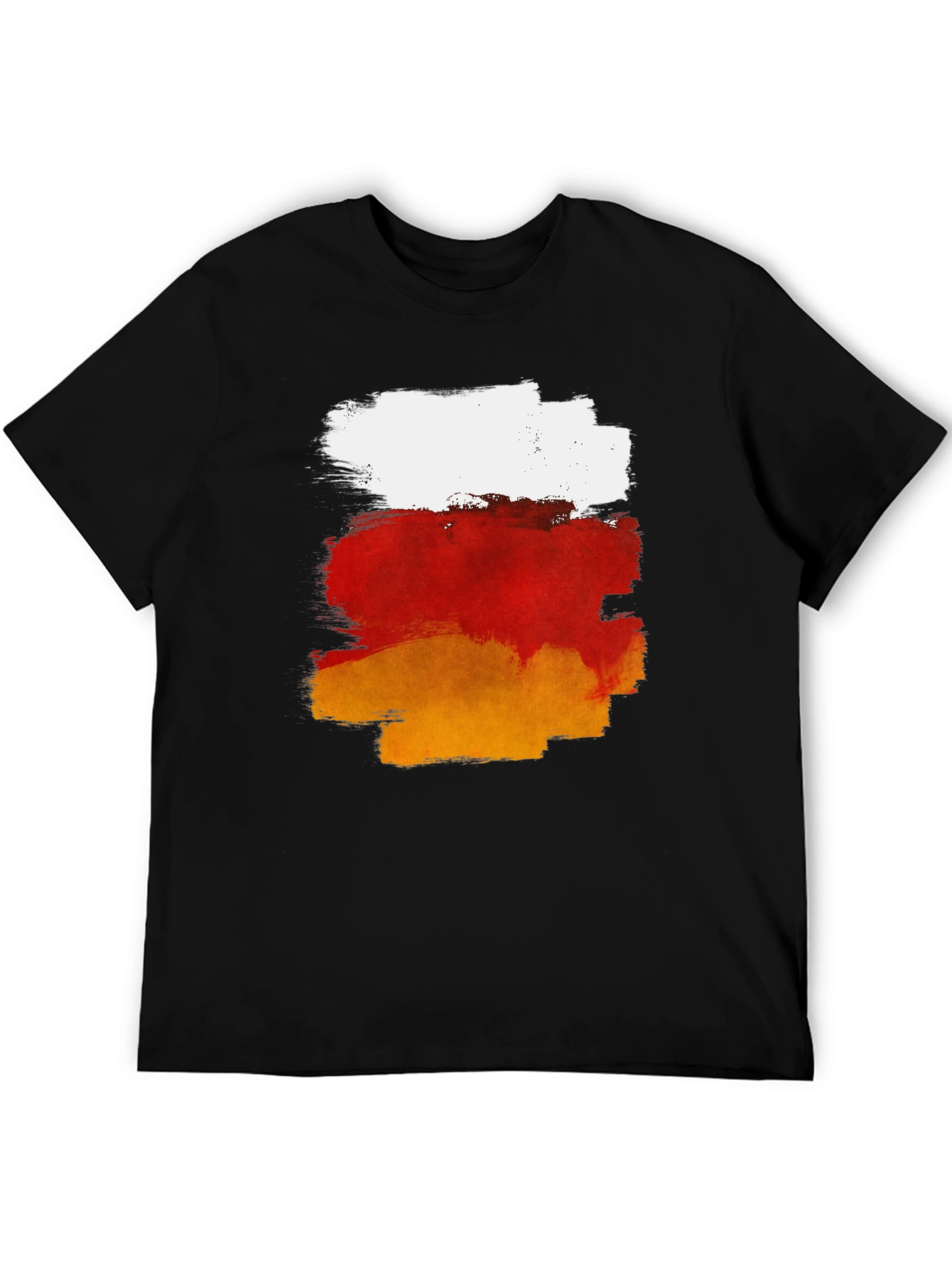 Abstract Brush Stroke Graphic T-Shirt - 5