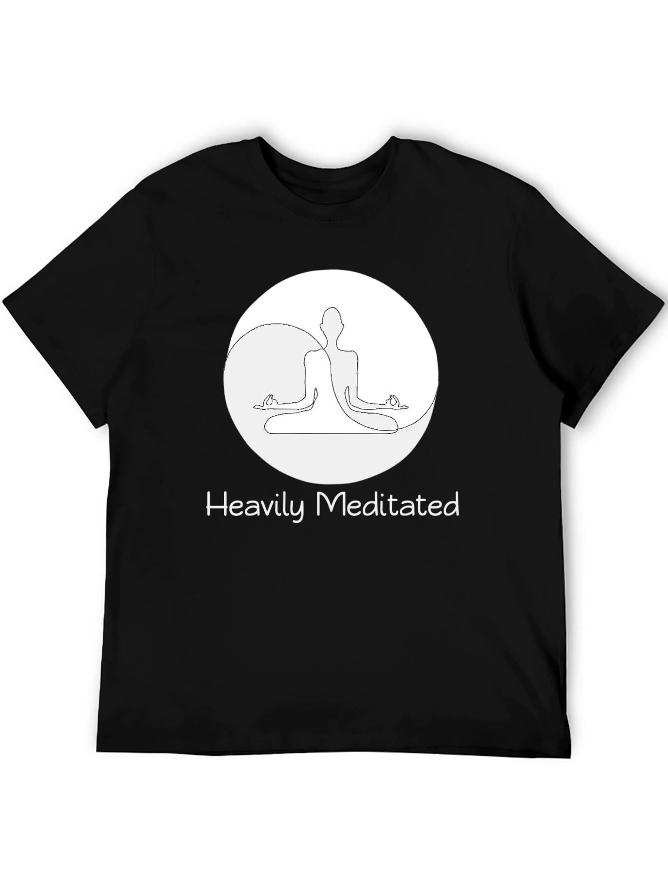 Black Heavily Meditated Black T-Shirt view 5