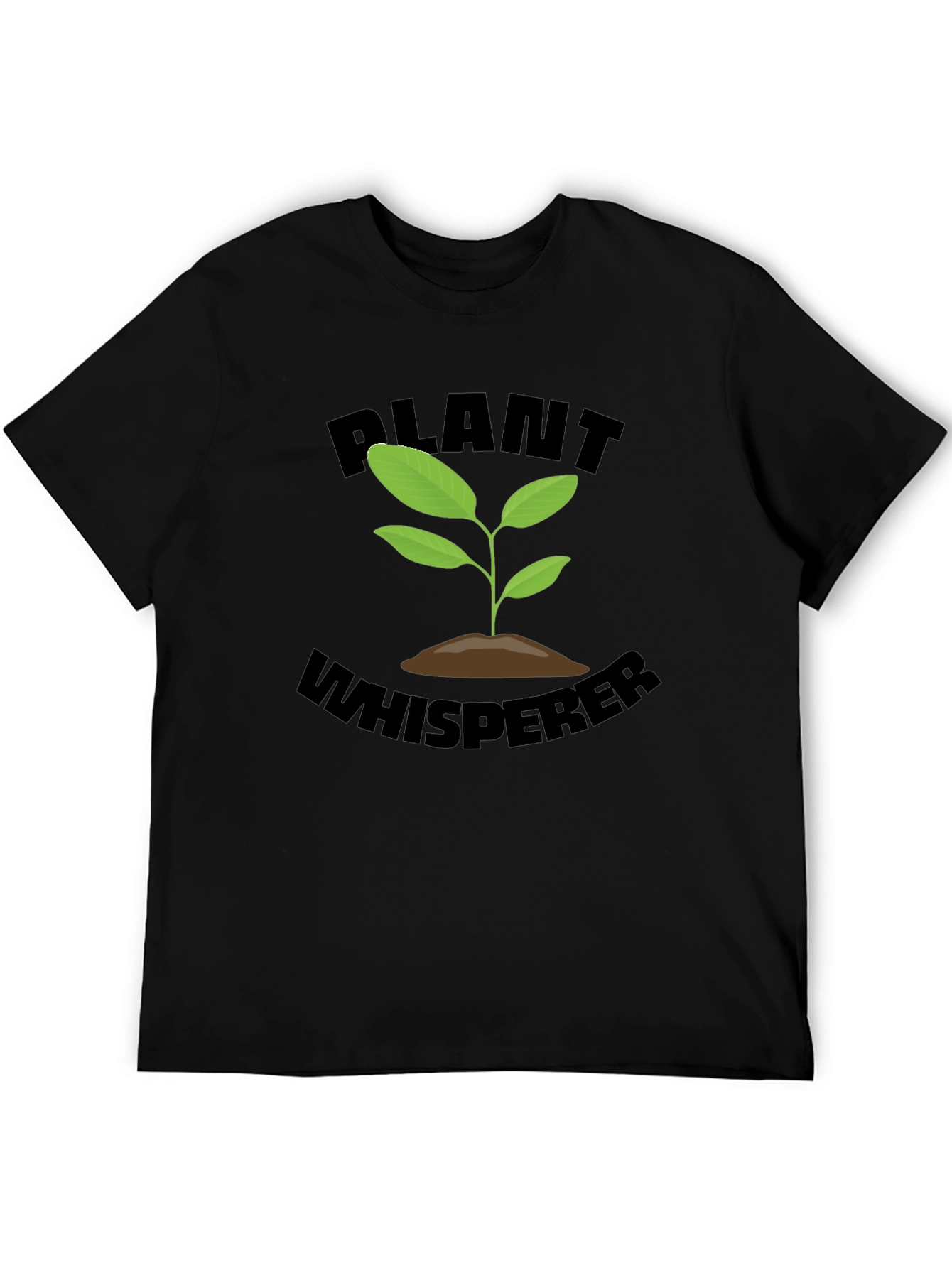 Black Plant Whisperer Black T-Shirt - Gardening Tee view 5