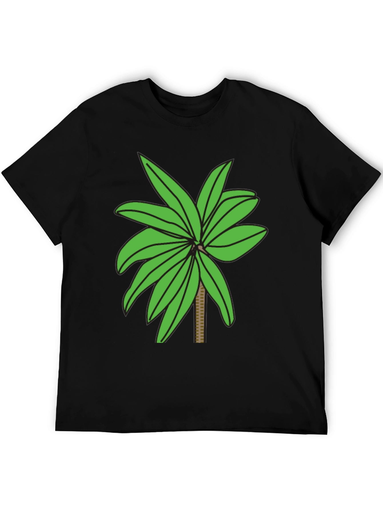 Black Tropical Palm Tree Graphic T-Shirt view 5