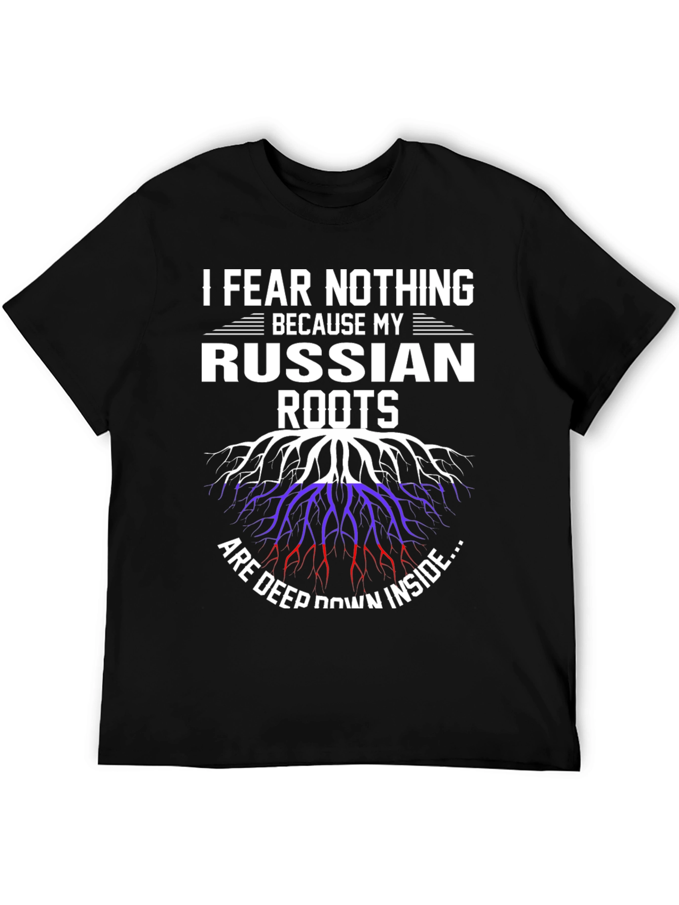 Black Russian Roots Graphic Tee -  I Fear Nothing view 5