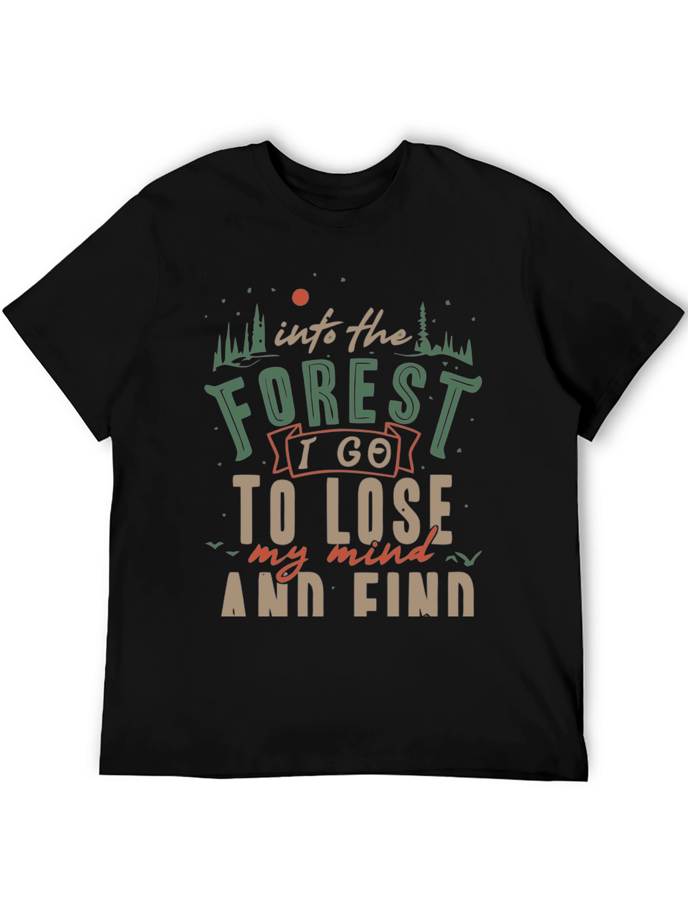 Black Into The Forest Graphic T-Shirt view 5
