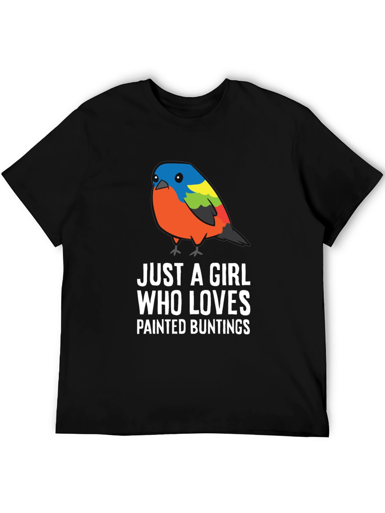 Black Painted Bunting Lover T-Shirt view 5
