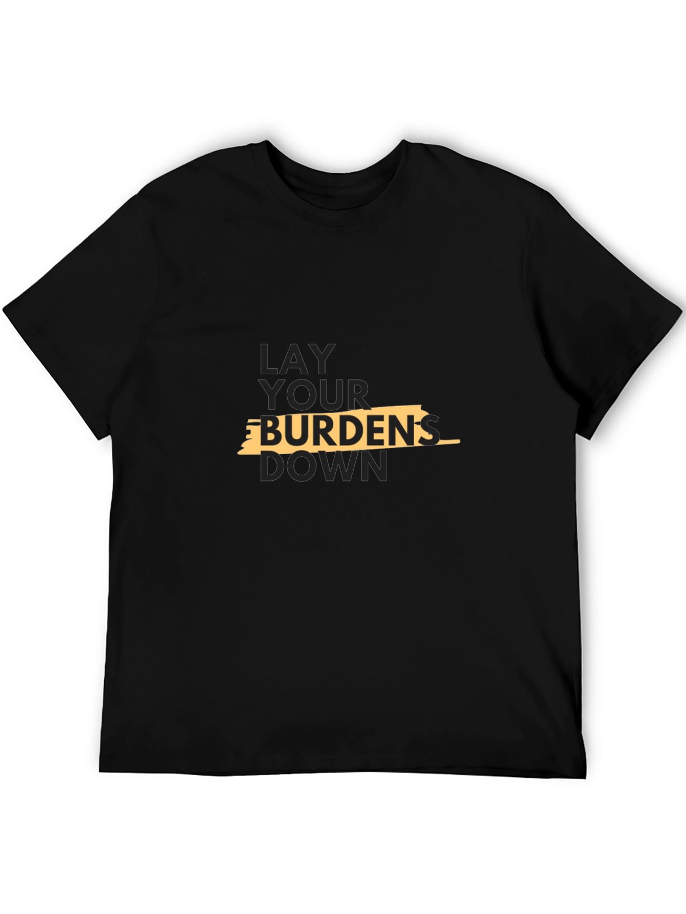 Black Lay Your Burdens Down Graphic Tee view 5