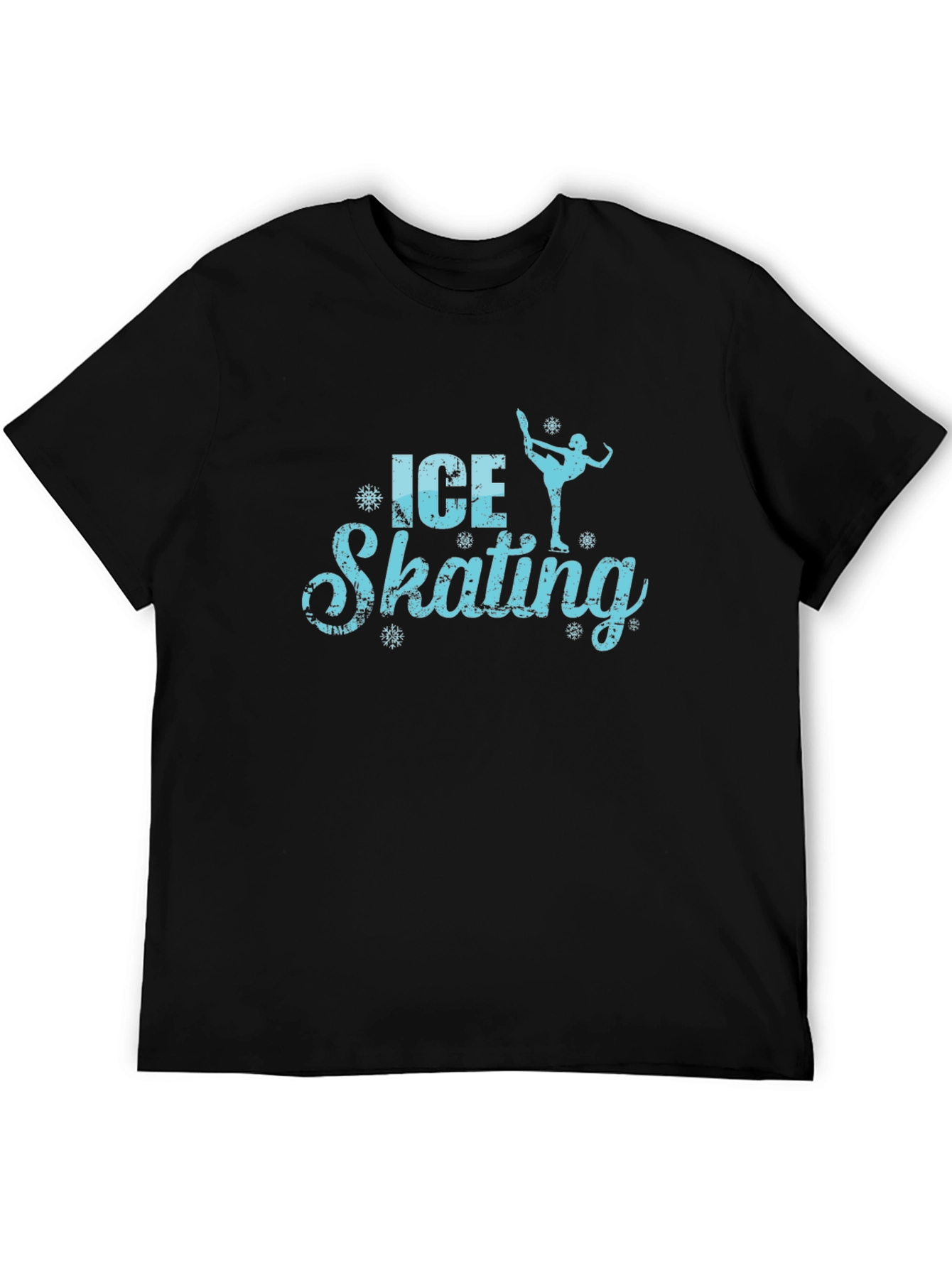 Black Ice Skating Graphic Black T-Shirt view 5