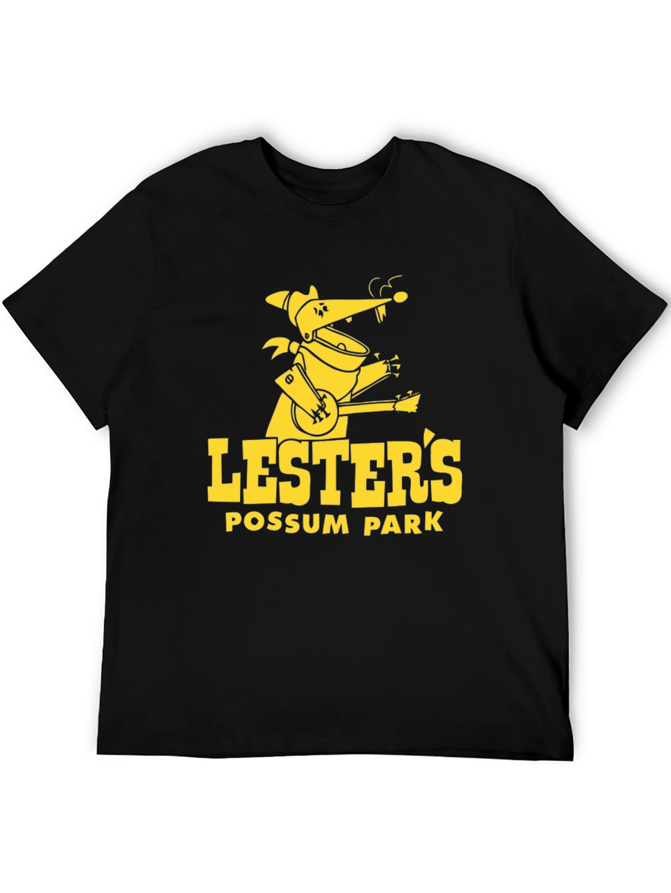Black Lester's Possum Park Graphic Tee - Black view 5