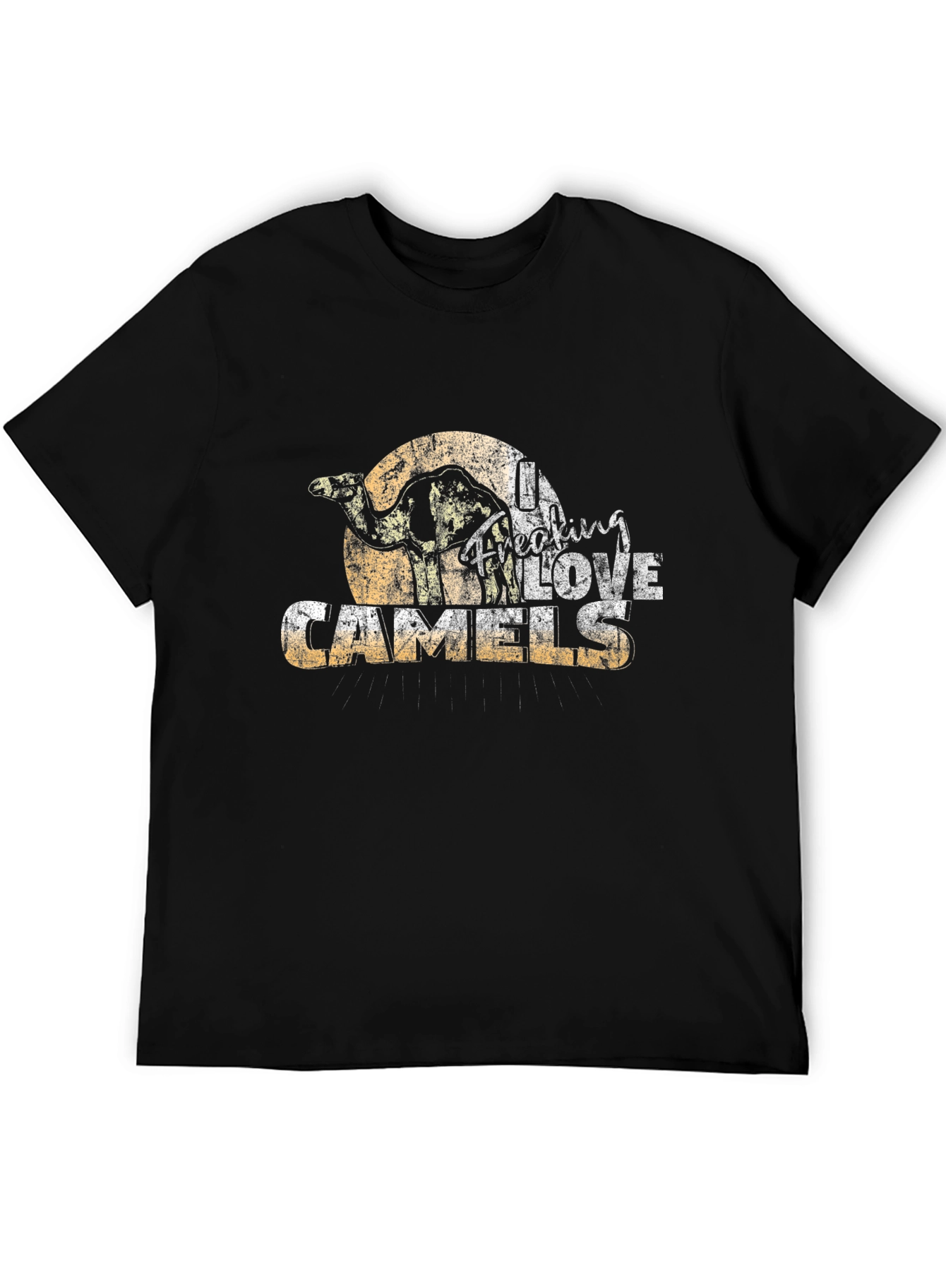 Black I Freaking Love Camels Graphic T-Shirt view 5