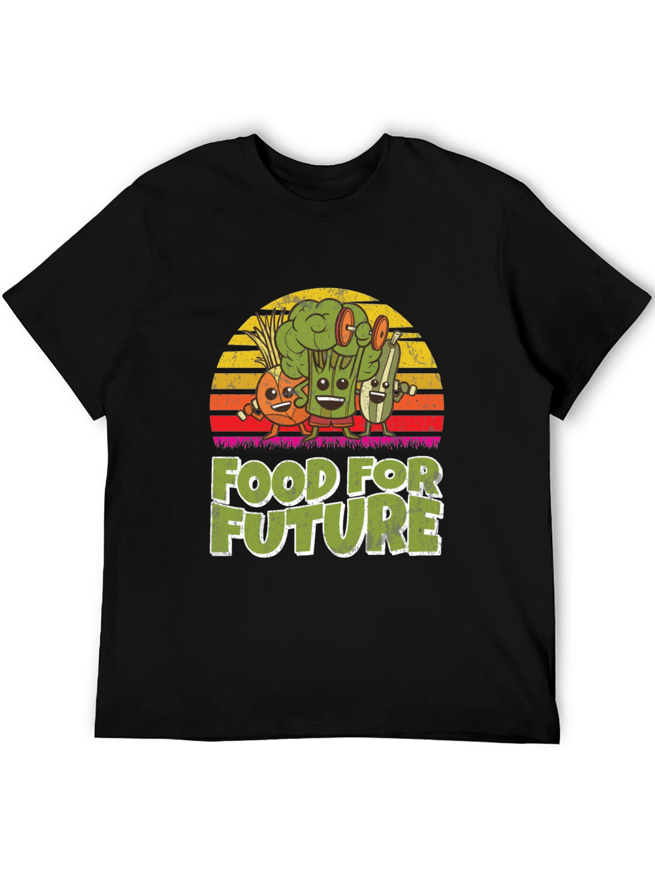 Black Food For Future Vegan Graphic T-Shirt view 5