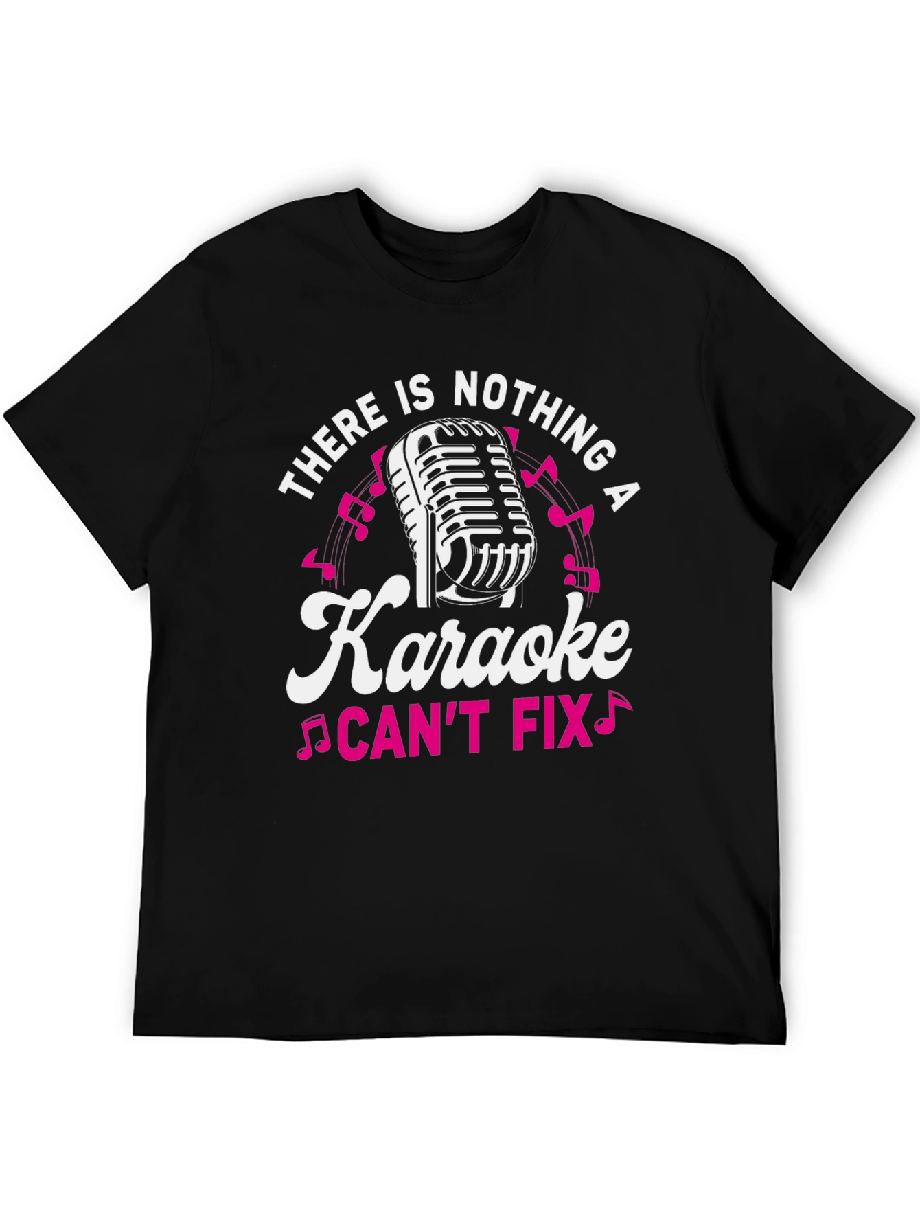 Black Karaoke Fix T-Shirt - Music Lover Tee view 5
