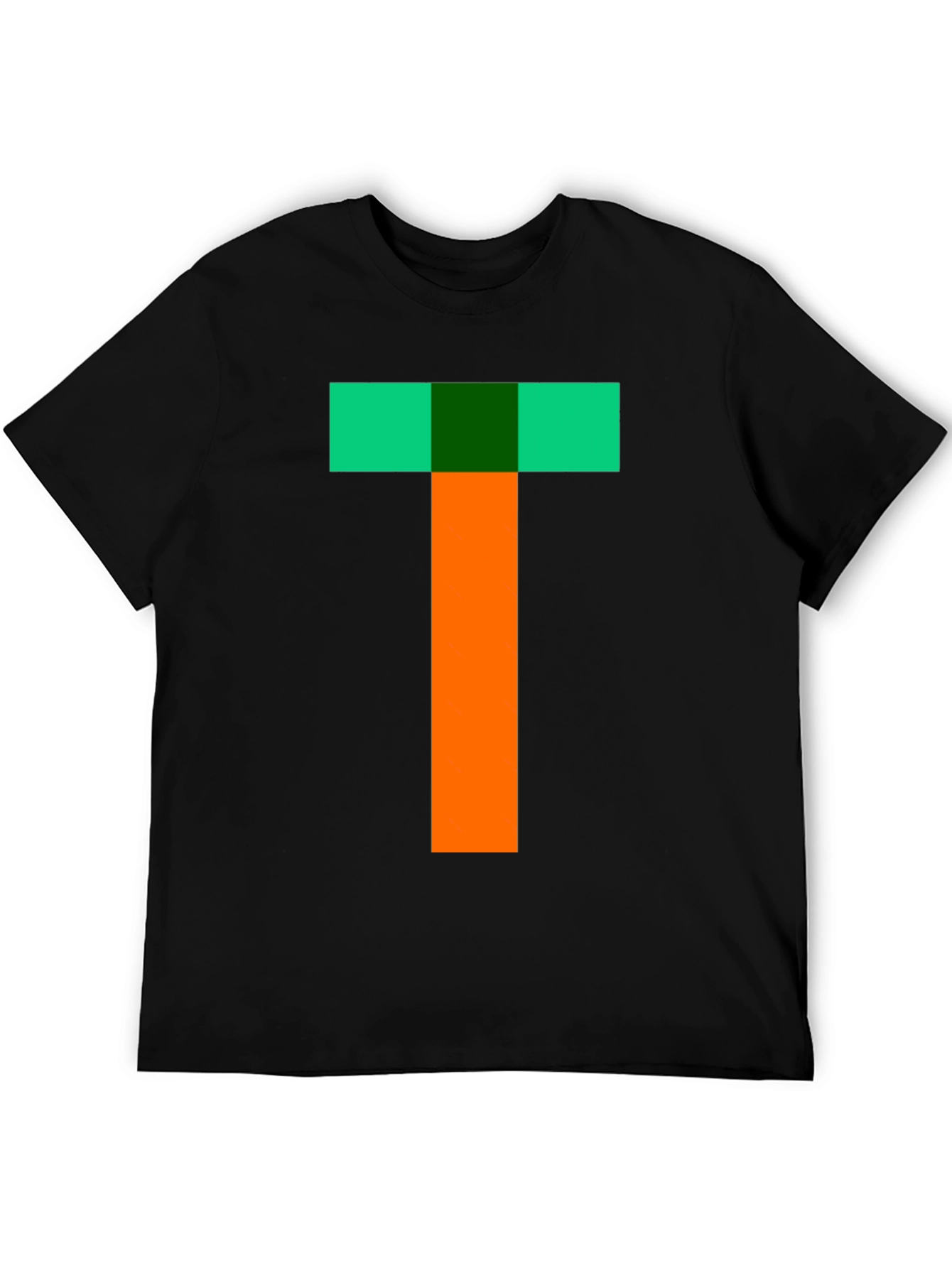 Black Pixelated T Shirt - Cool Retro Gaming Style Tee view 5