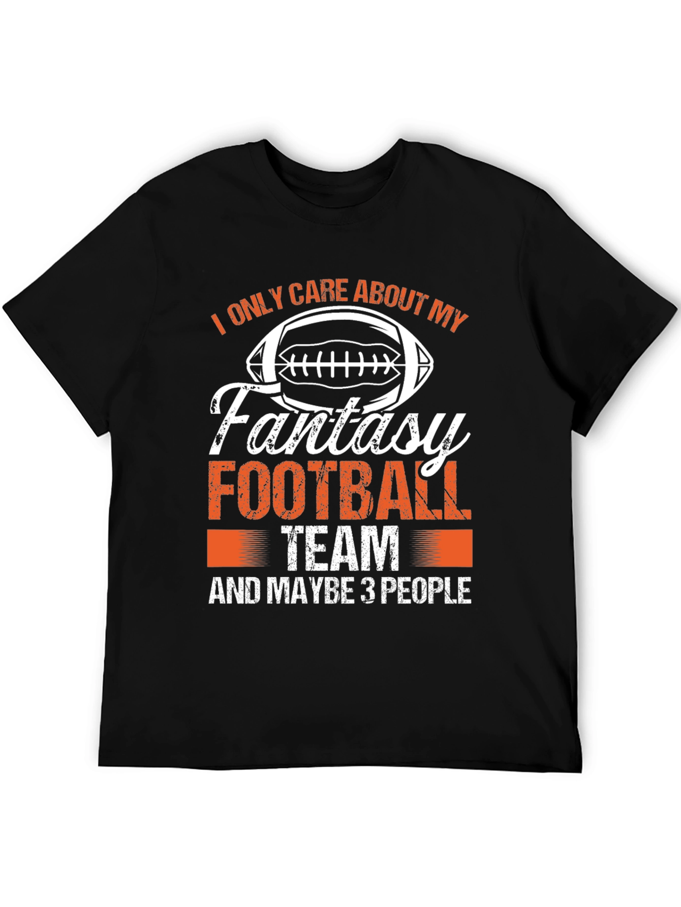 Black Fantasy Football Team T-Shirt view 5