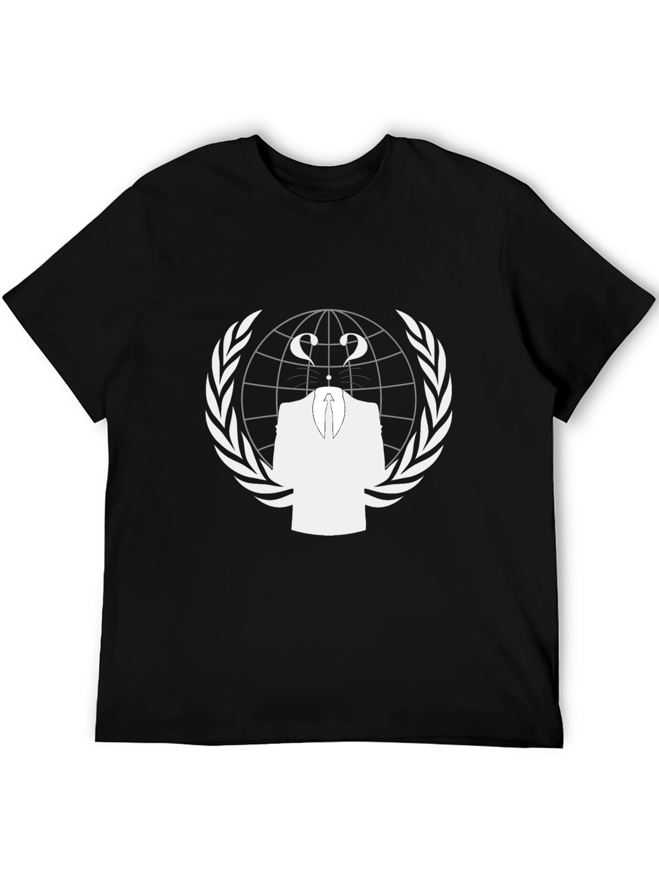 Anonymous Question Mark Suit Graphic Tee - Black - 5
